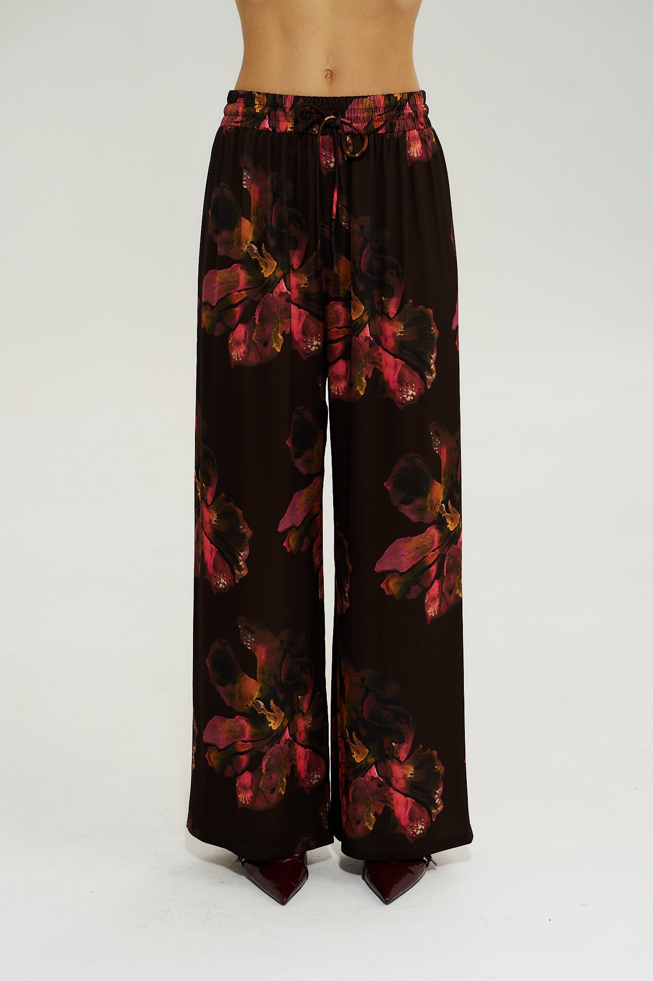 Summi Summi Wide Leg Pant - Chocolat Petals