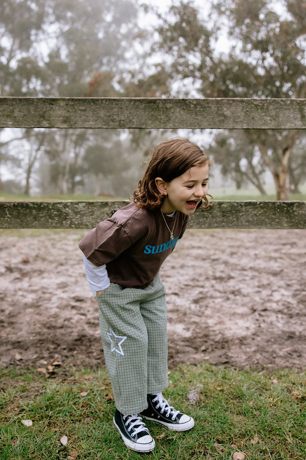 Sunday Siblings Sunday Tee - Brown + Blue