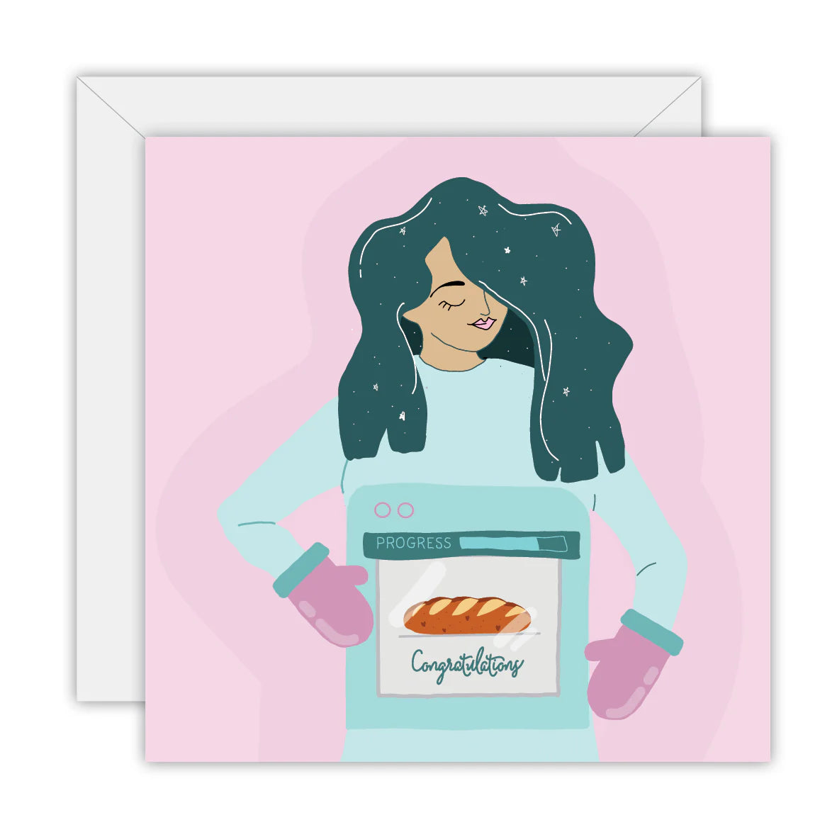 You Have a Bun in The Oven - Blank Greeting Card