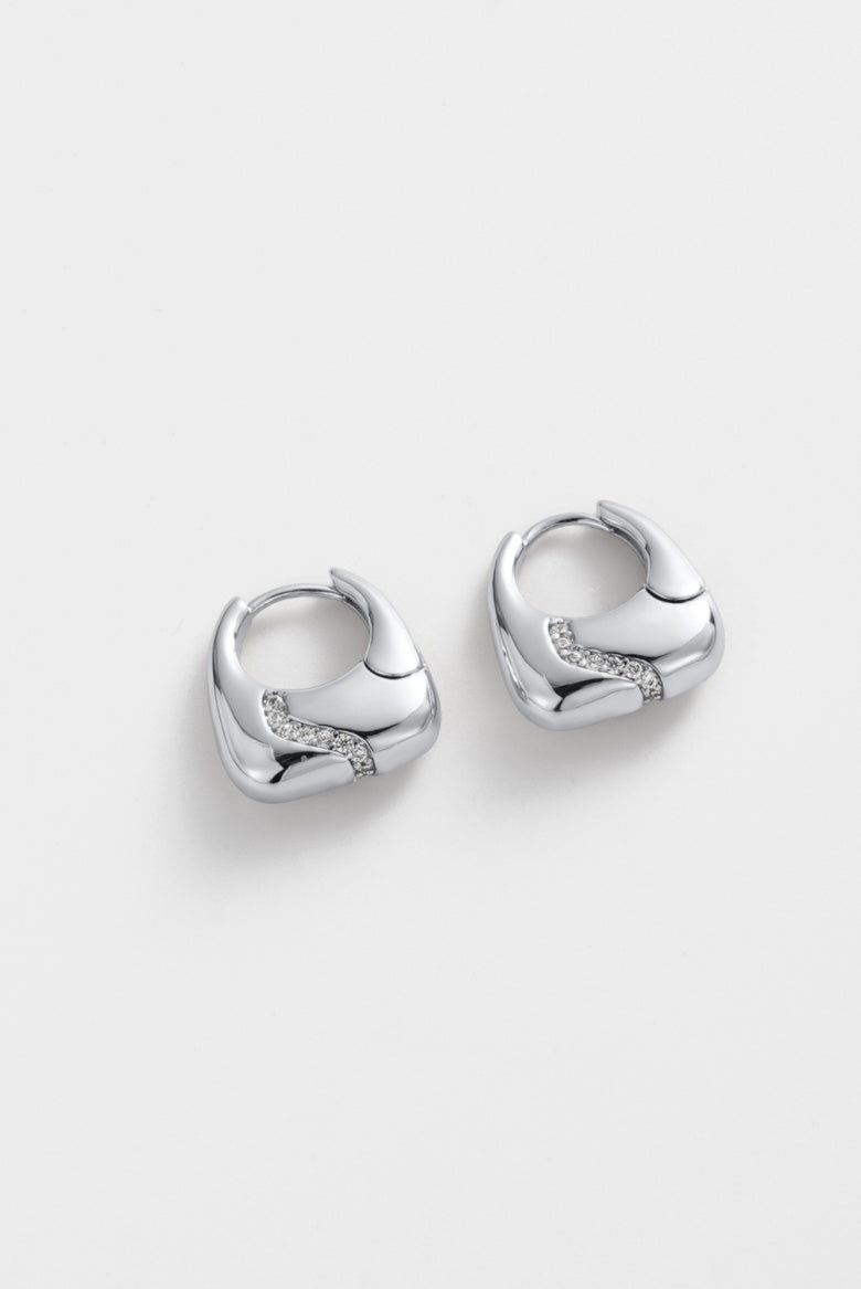 Zafino Demi Hoop - Silver