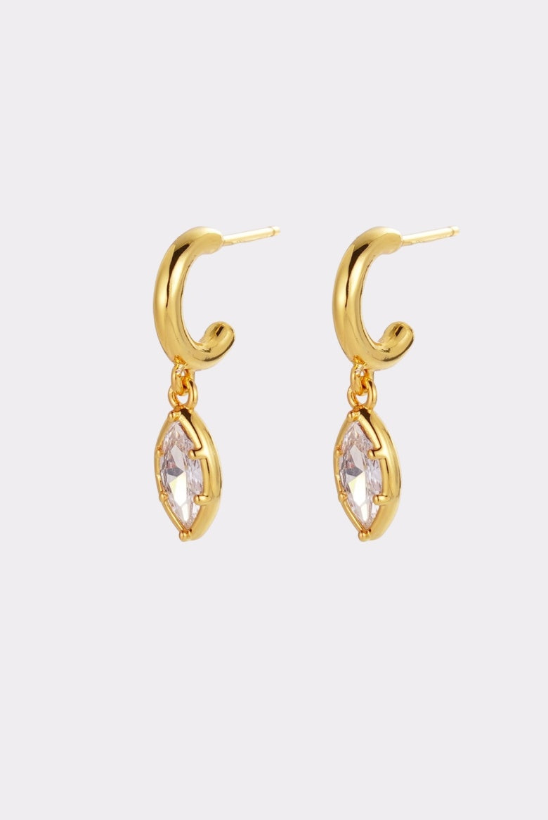 Zafino Eden Crystal Hoop - Gold