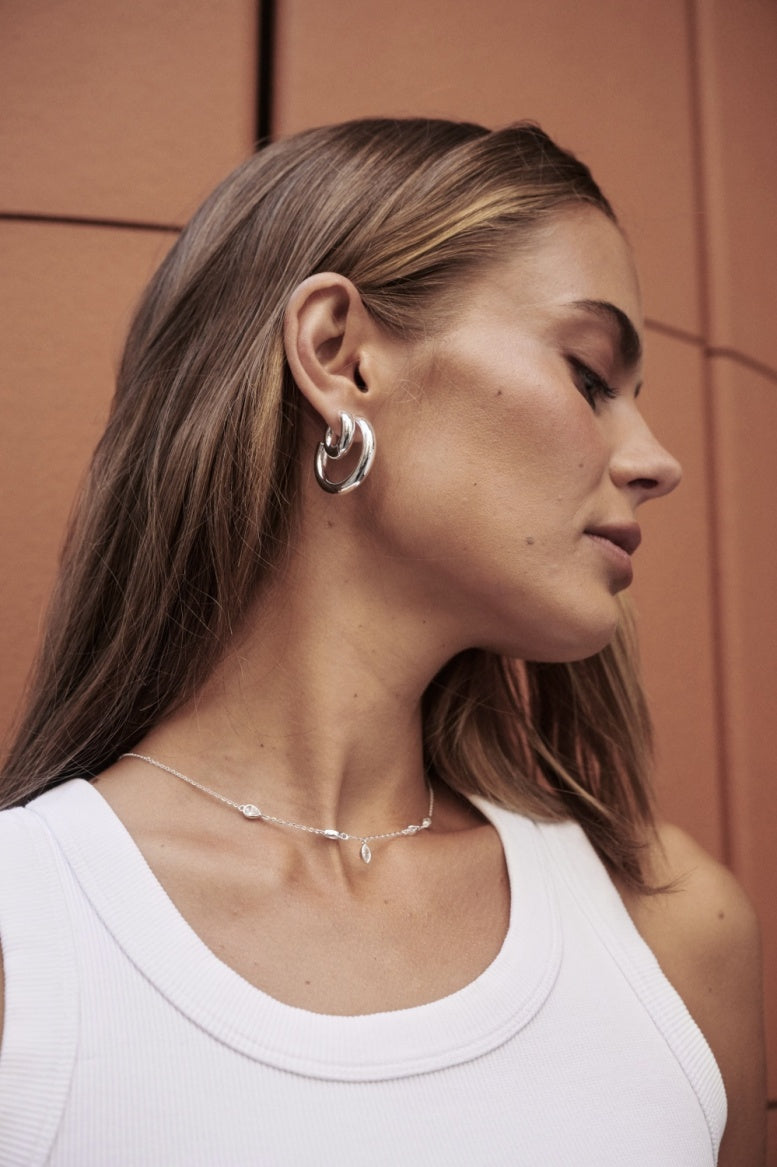 Zafino Lina Hoop Small - Silver