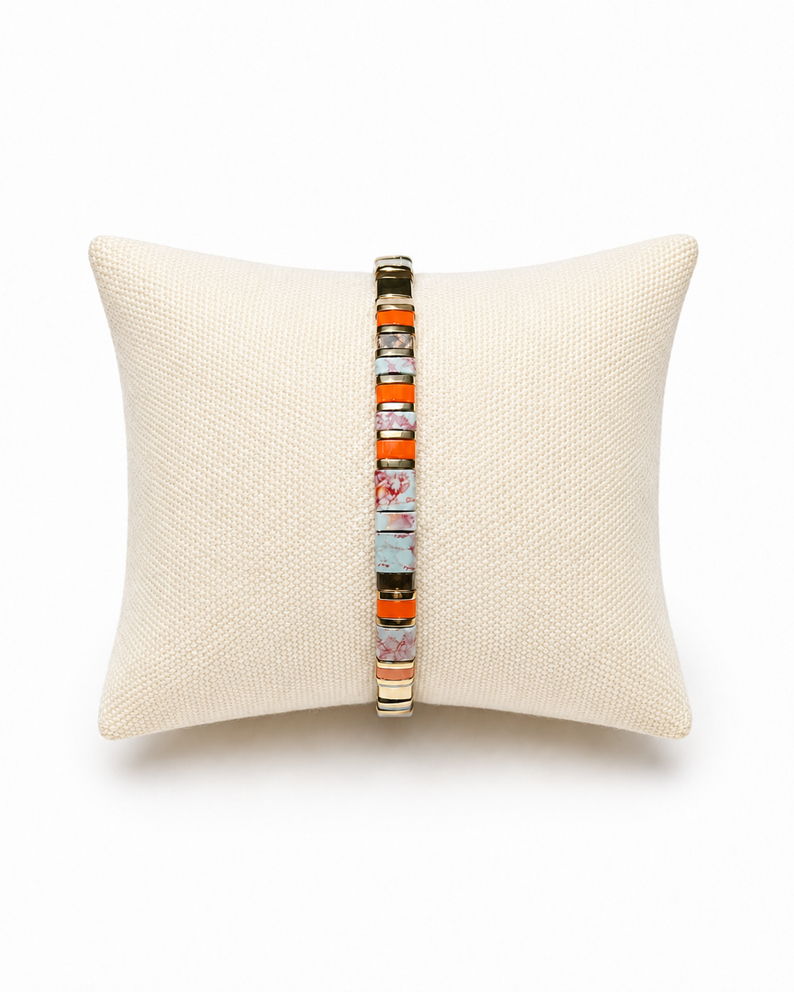 Zafino Tile bracelet - Teal/Orange