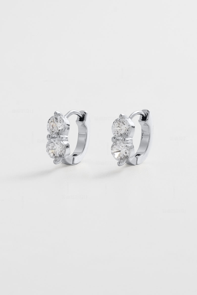 Zafino Zoe Huggie - Silver