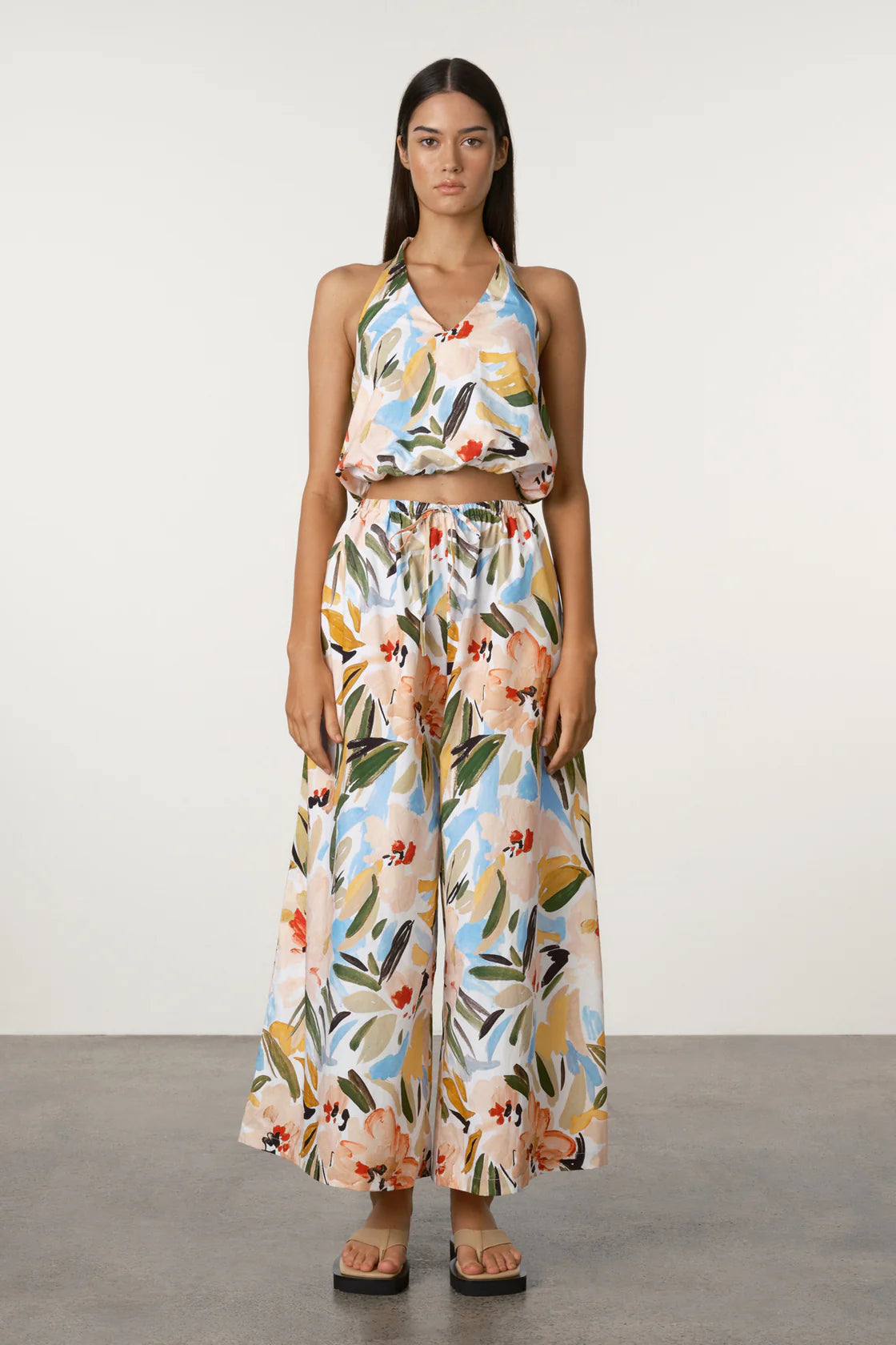 Zulu & Zephyr Summer Floral Cotton Halter Top