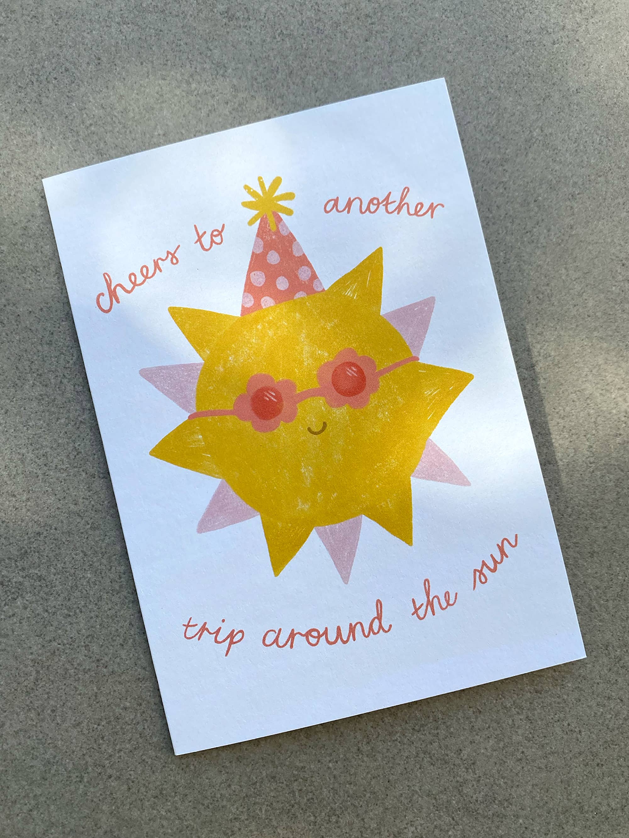 Trip Around The Sun - Cute Birthday Bday Greeting Card