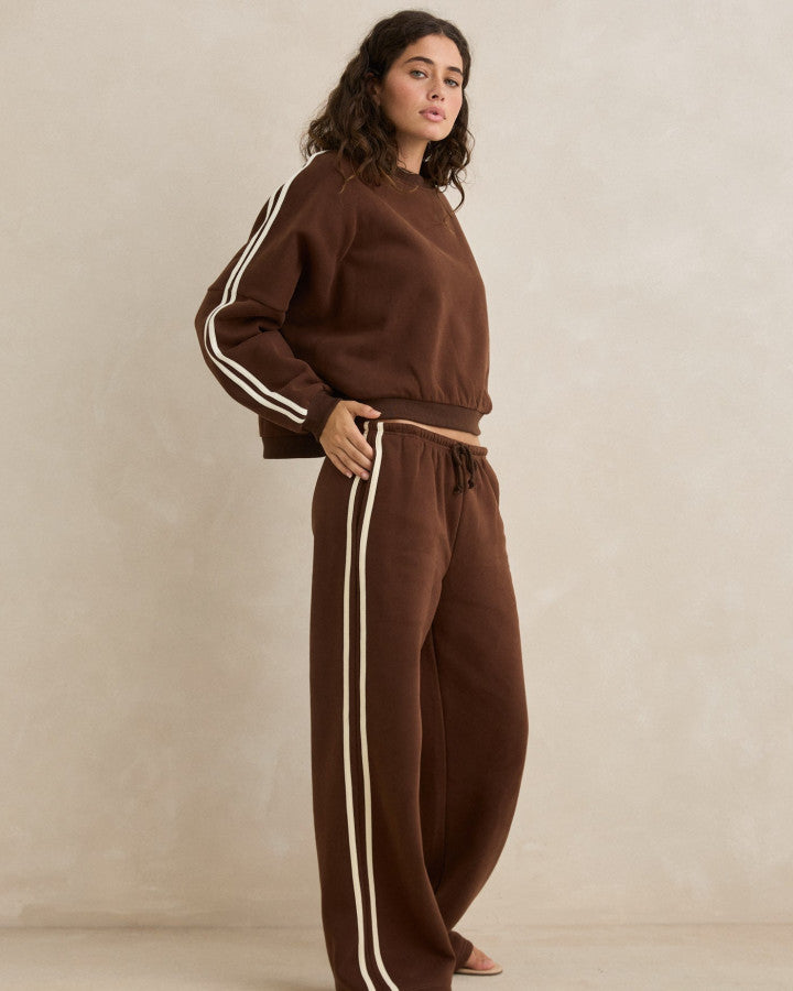 Rhythm Contrast Trackpant - Brown