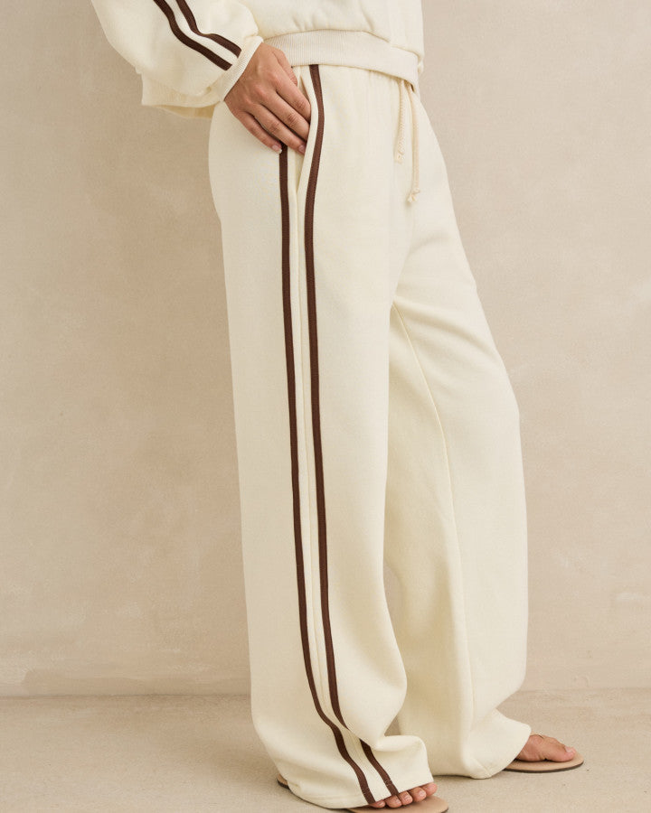 Rhythm Contrast Trackpant - Cream