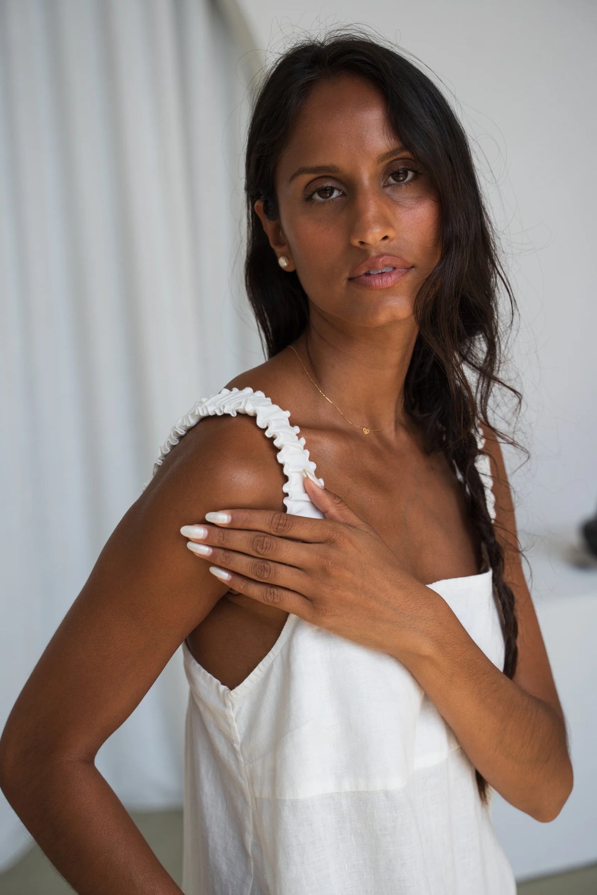 Lilly Pilly Zahra Linen Dress - Ivory