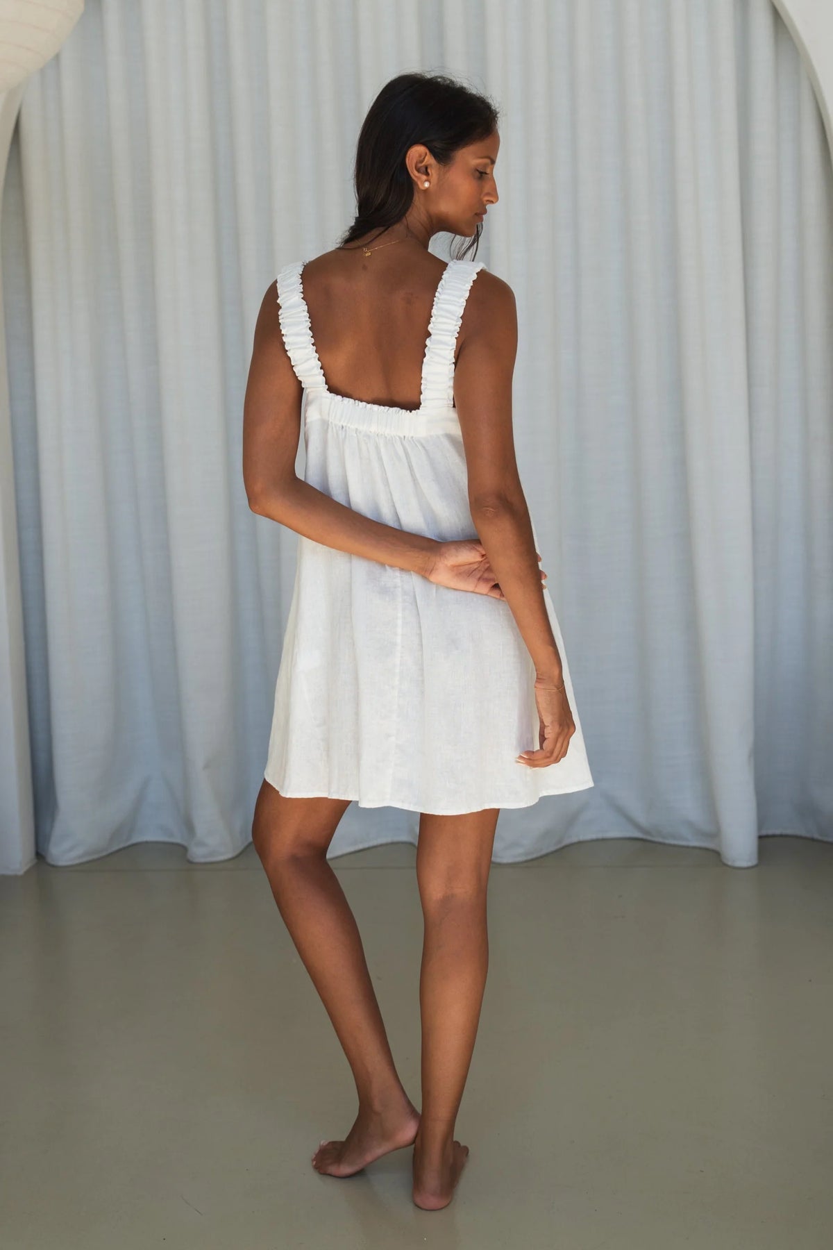 Lilly Pilly Zahra Linen Dress - Ivory