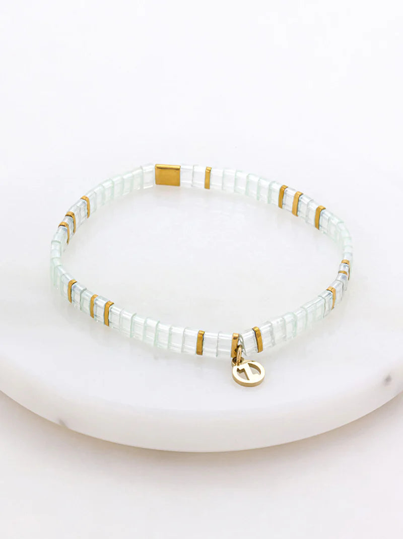 Zafino Tile Bracelet - Sea & Gold