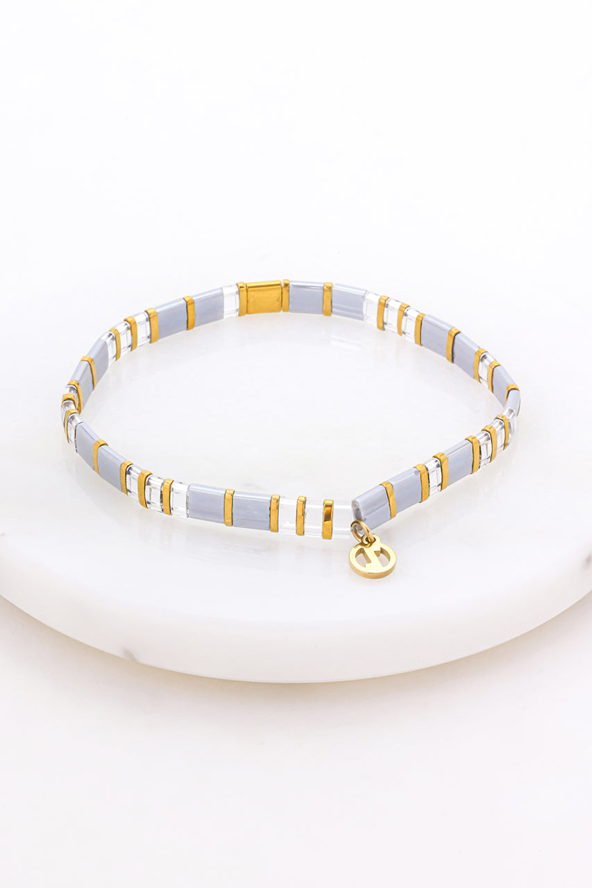 Zafino Tile Bracelet - Mist & Gold