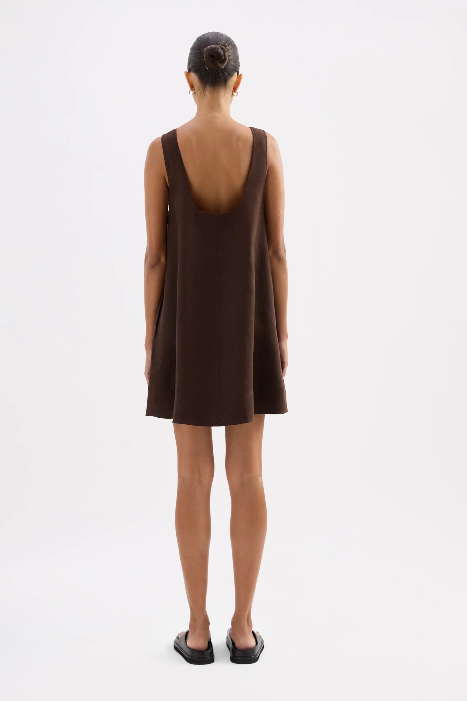 Nude Lucy Nemi Linen Dress - Chocolate