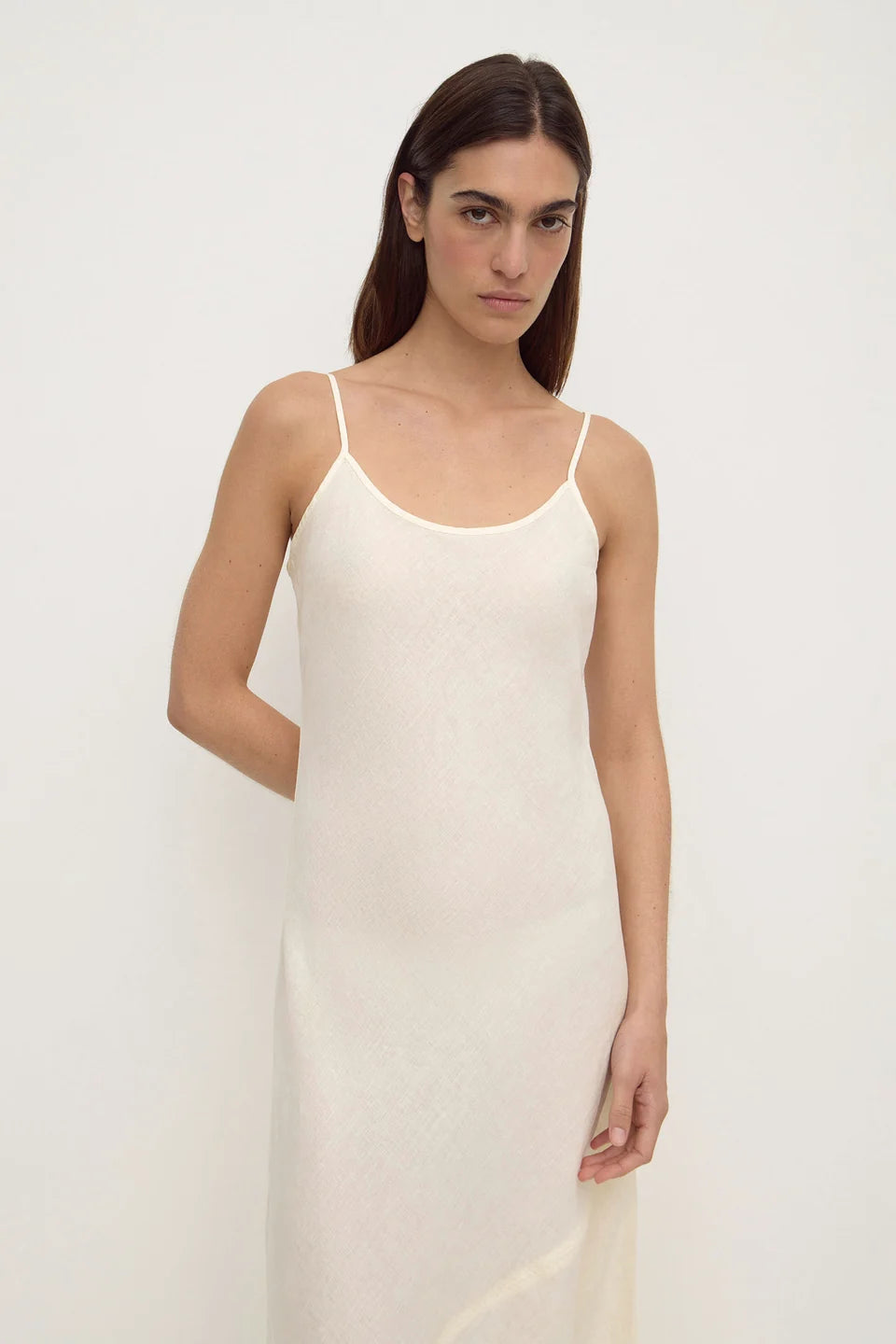 Assembly Label Colette Linen Slip Dress - Vanilla