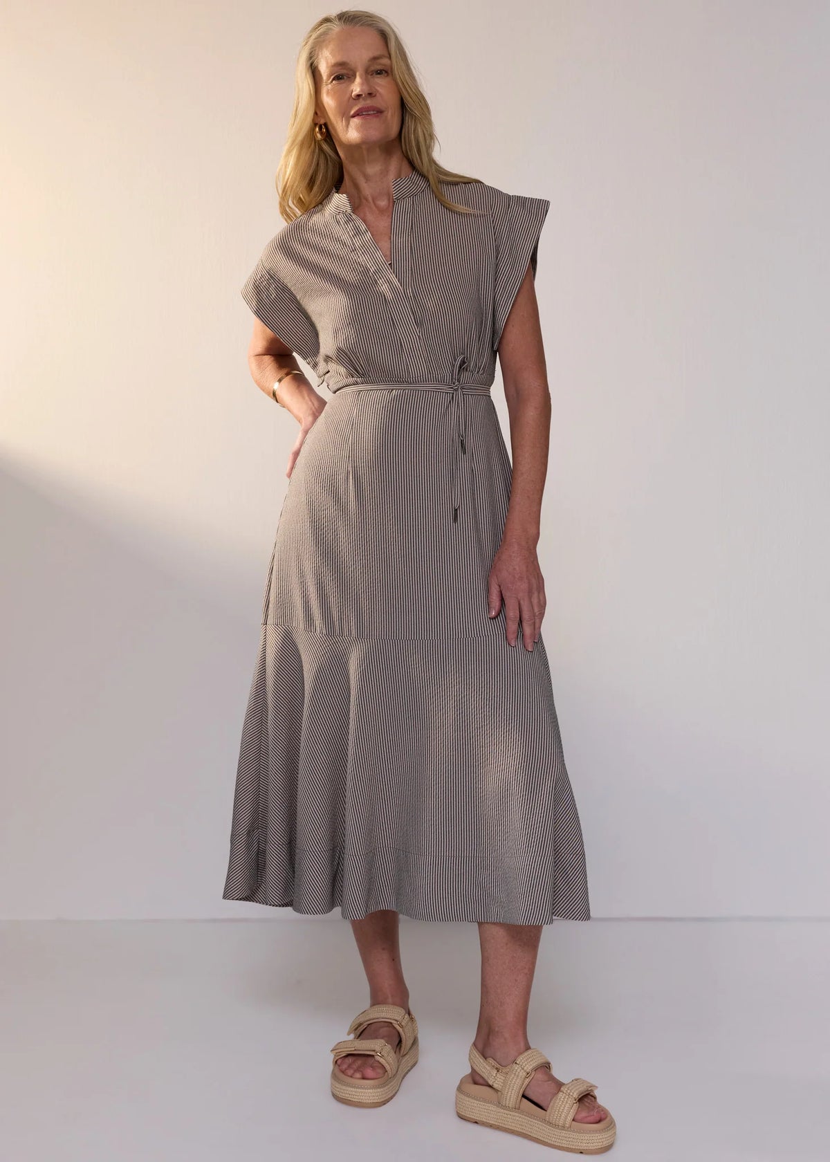 POL Dylan Dress - Shadow Stripe