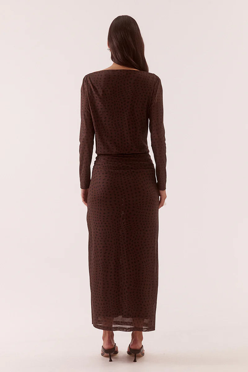 Sovere Zuri Longsleeve Dress - Rum Raisin