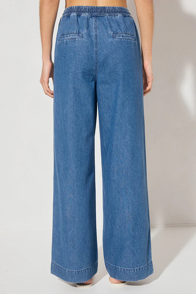 Mon Renn Indigo Denim Pant - Mid Blue