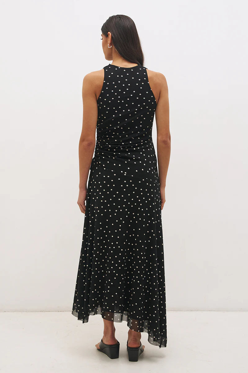 Mon Renn Vesper Spot Dress - Black