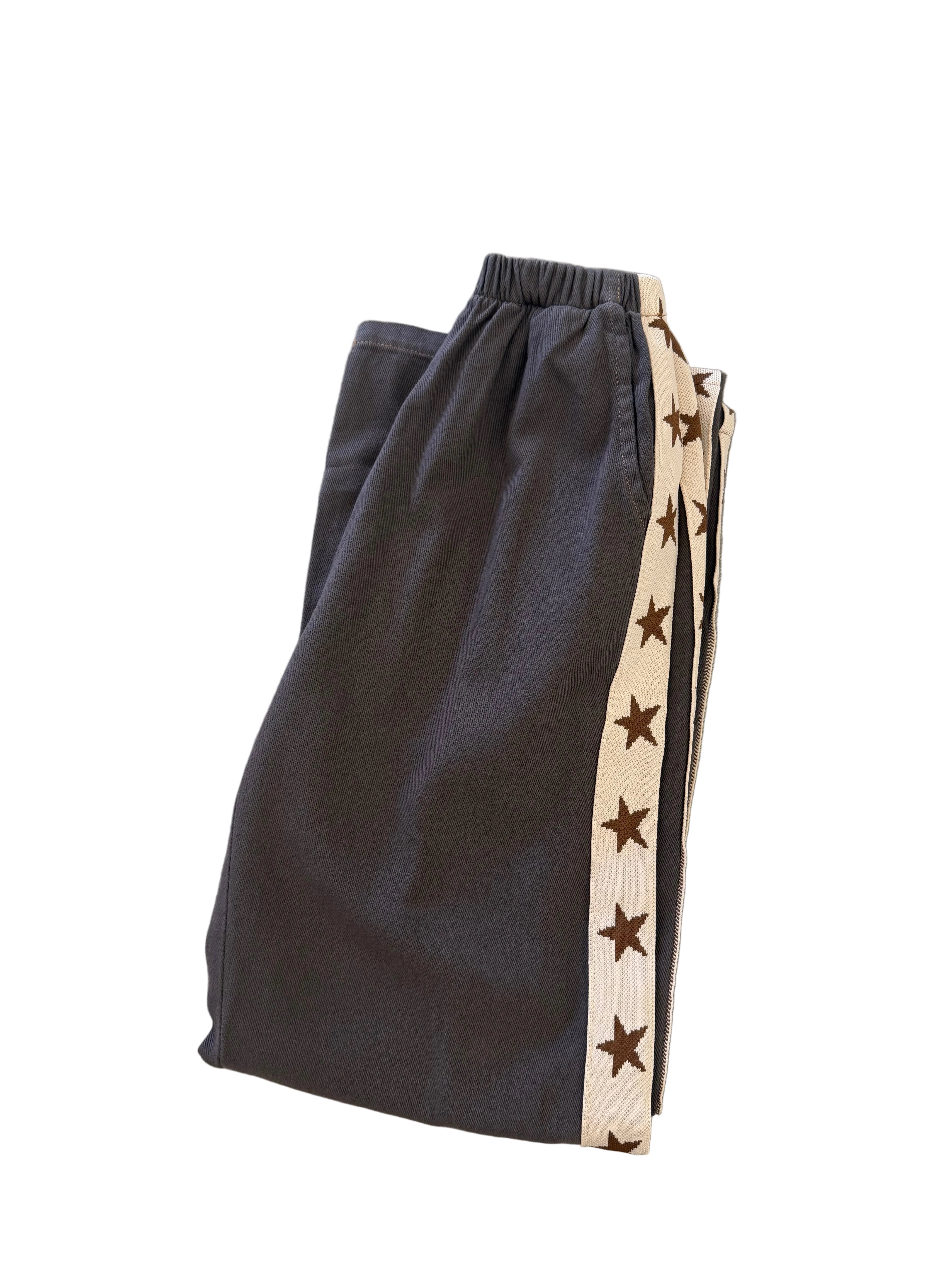 By Frankie Racer Pants Brown - Star Panel