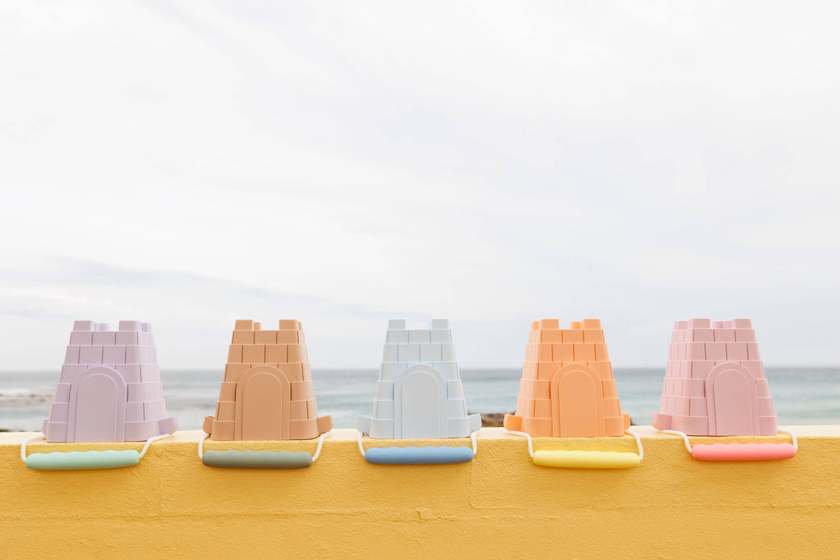 Coast Kids Silicone Beach Bucket - Clovelly Castle Blue