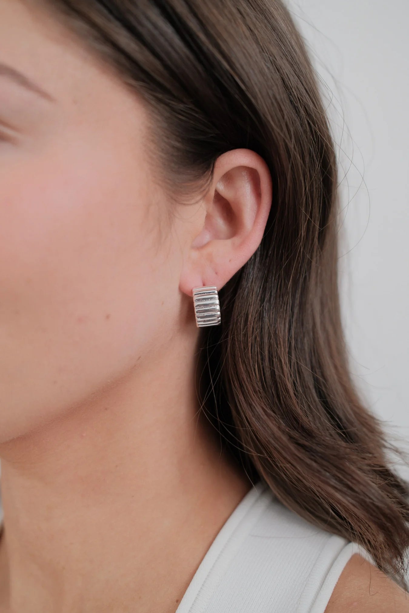 Zafino Harlow Hoop - Silver