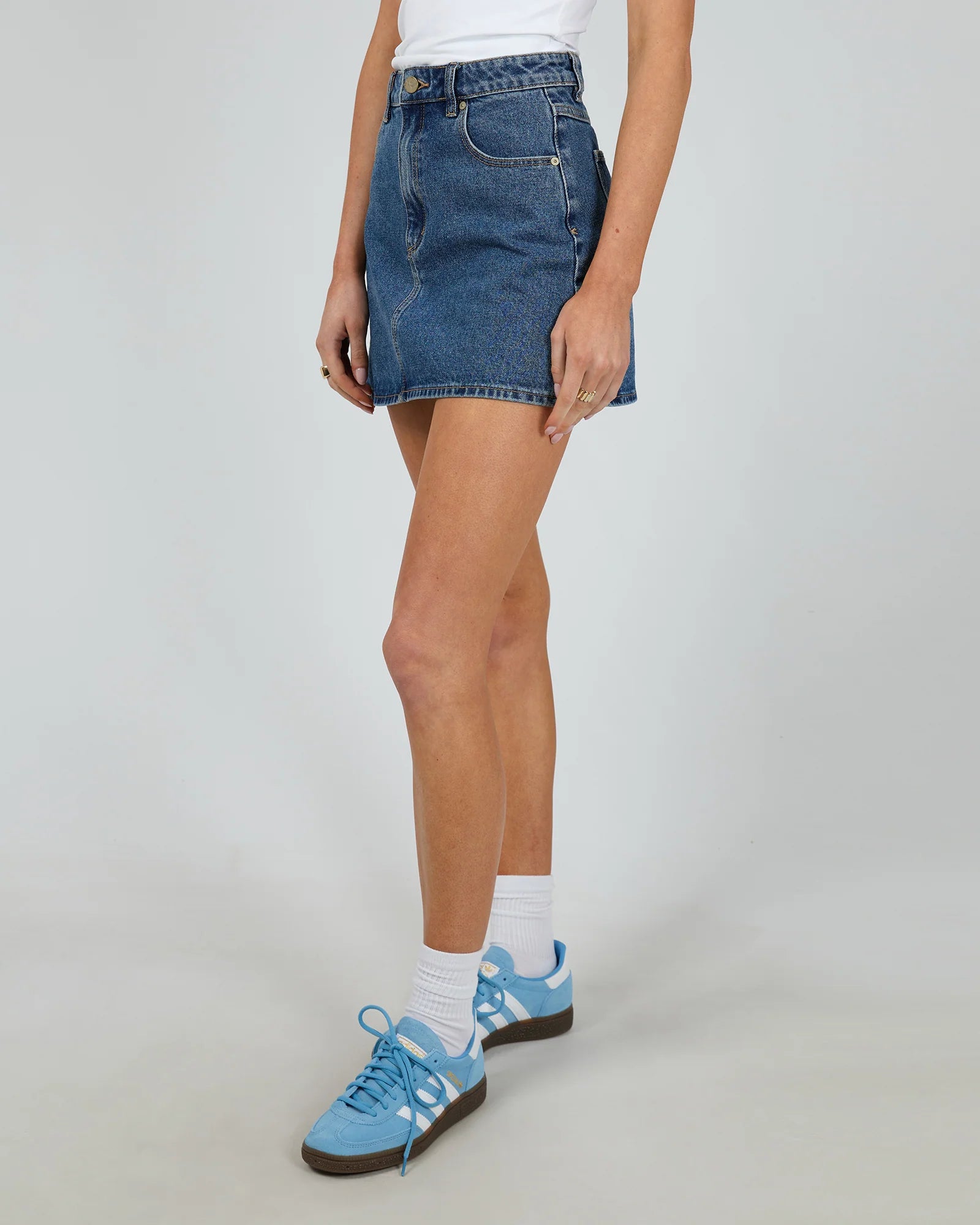 Abrand Aline Skirt Bella  - MidBlue