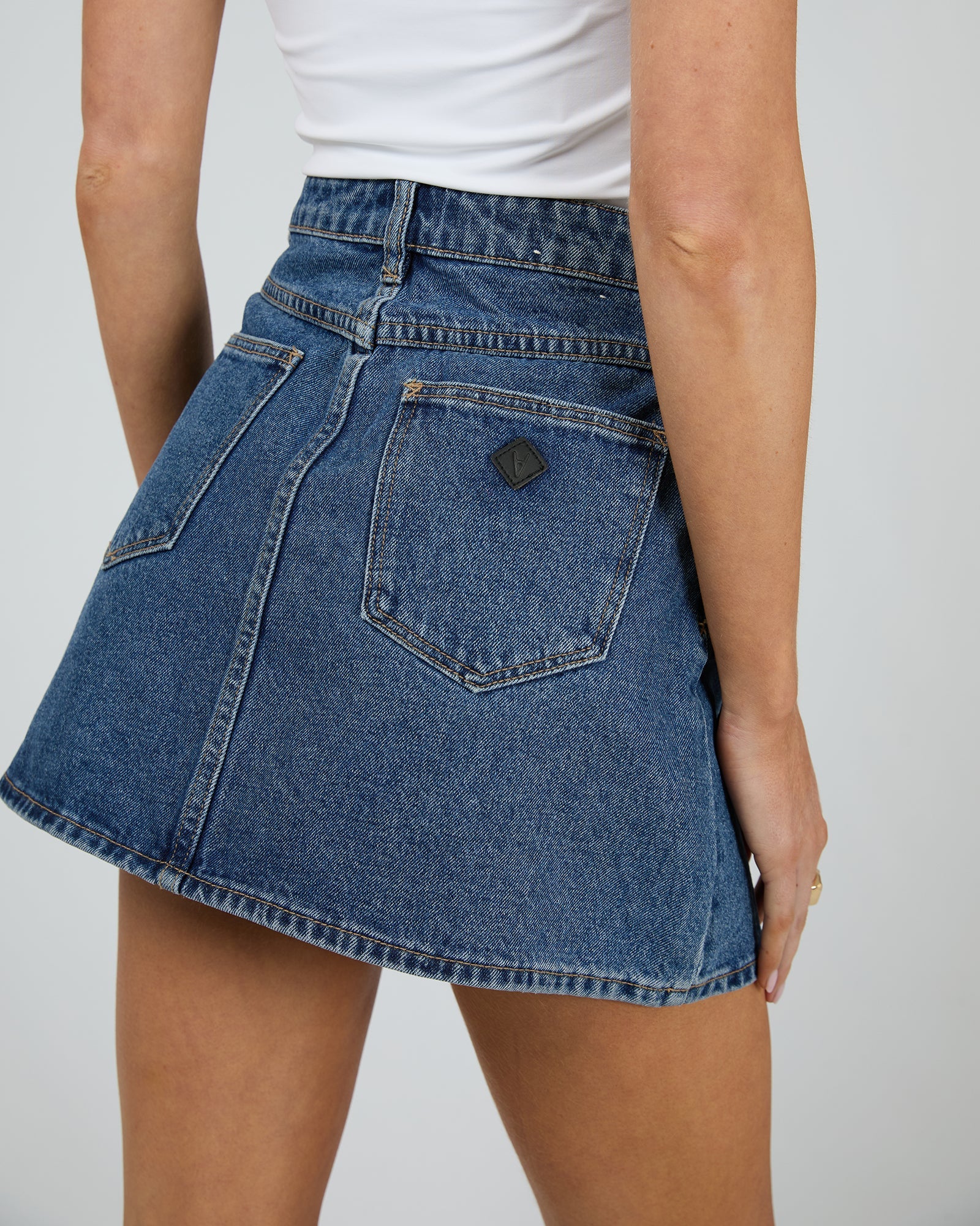 Abrand Aline Skirt Bella  - MidBlue