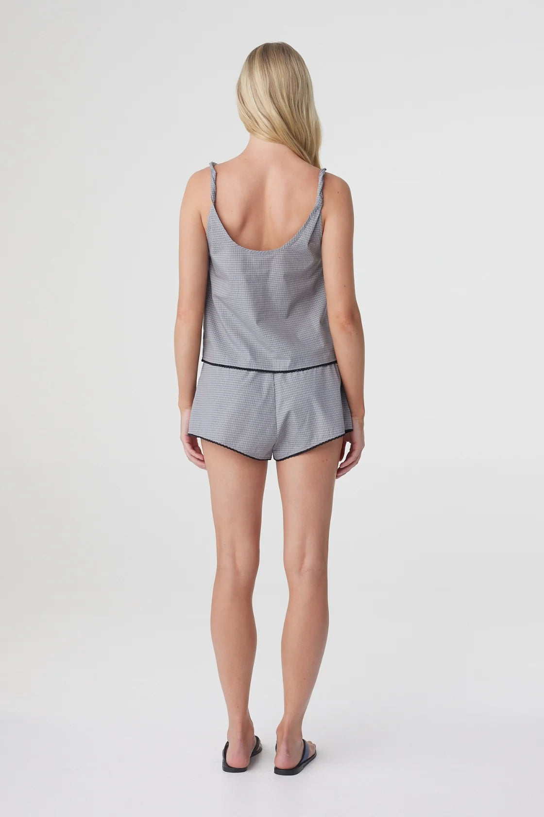 Arcaa Allie Top - Muted Blue Check