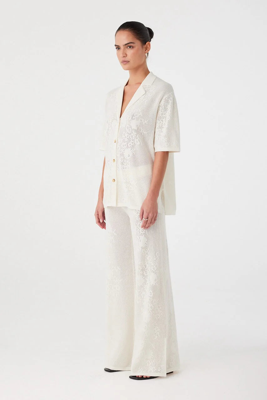 Arcaa Aster Crochet Shirt - Cream