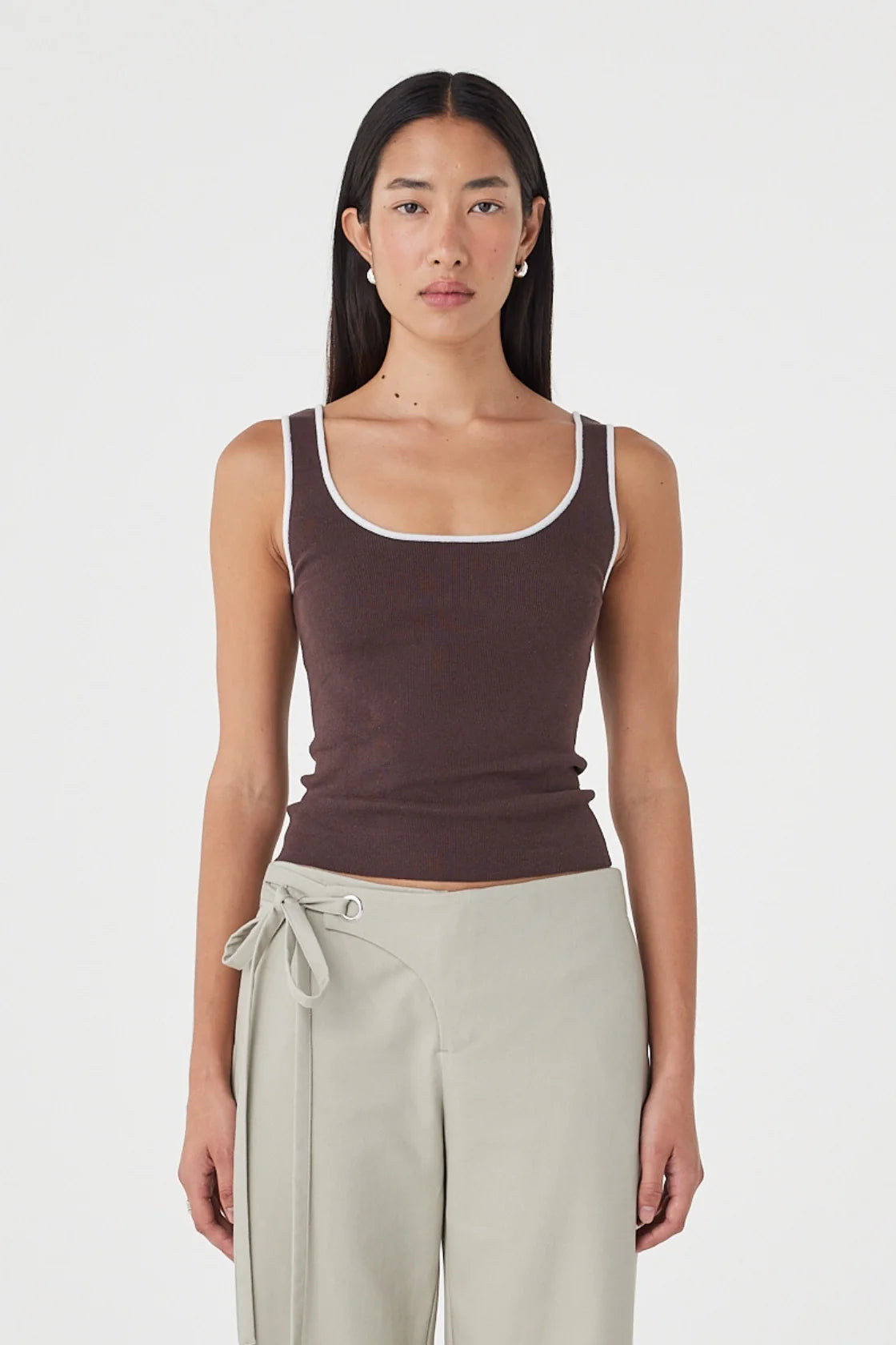 Arcaa Kaya Tank - Espresso & Cream