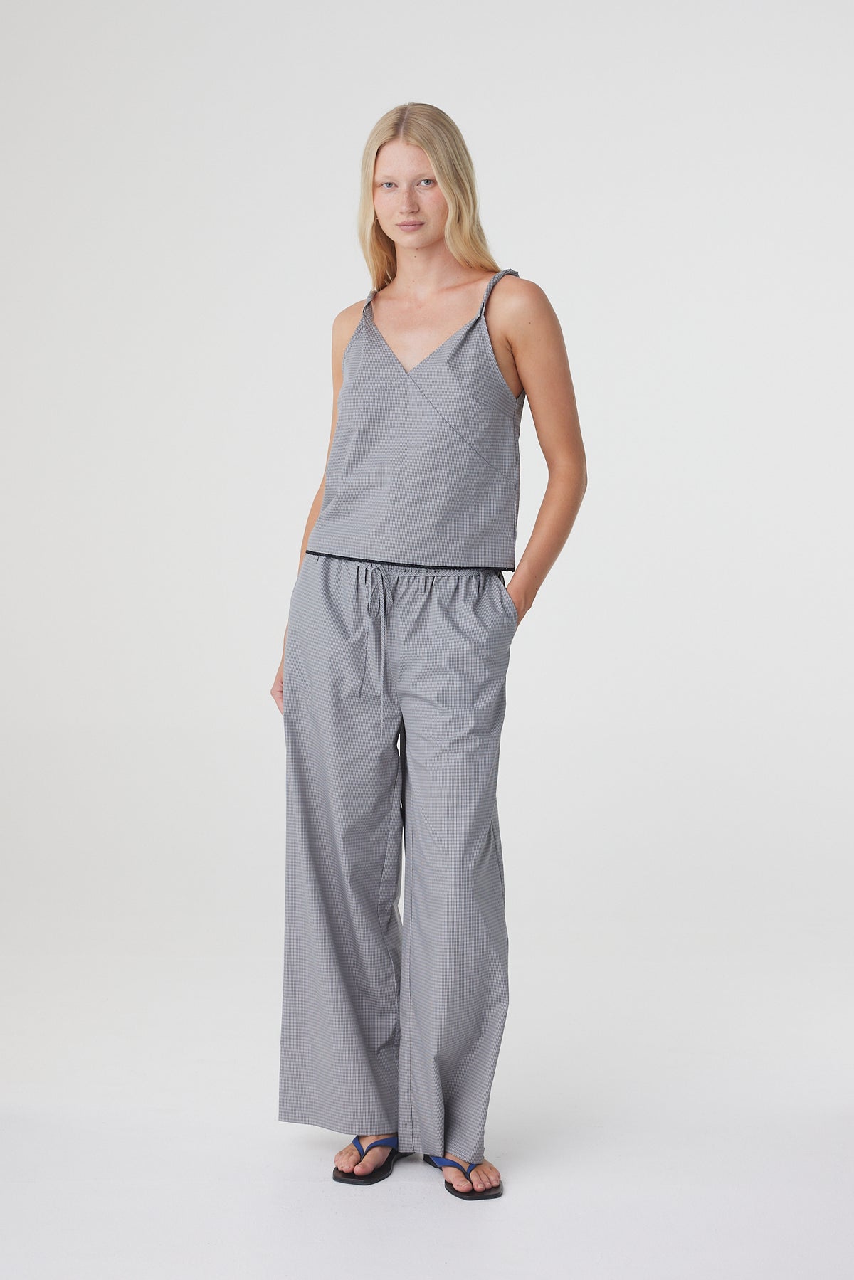 Arcaa Sia Pant - Muted Blue Stripe