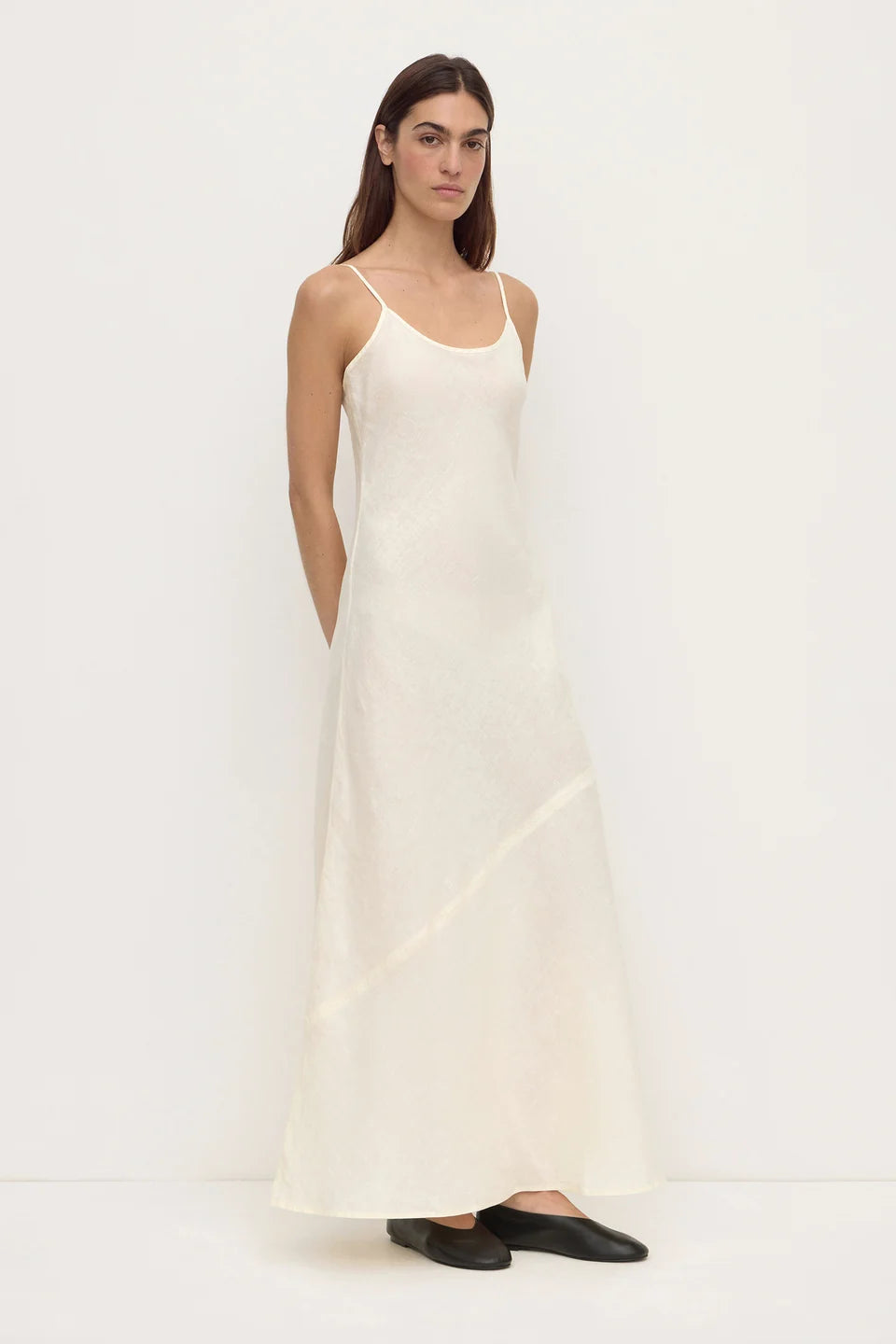 Assembly Label Colette Linen Slip Dress - Vanilla