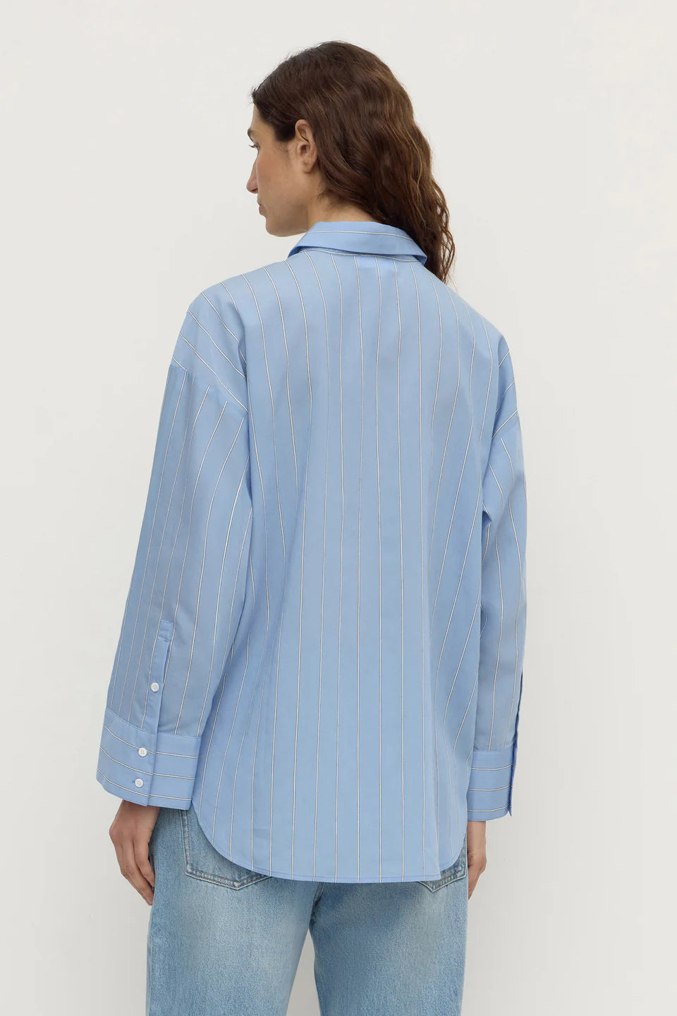Assembly Label Delaney Italian Stripe Shirt - Blue