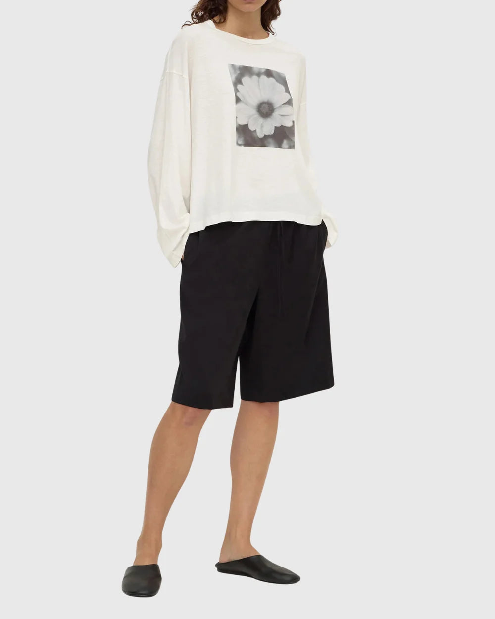 Assembly Label Flora Wide Sleeve Tee - Antique White