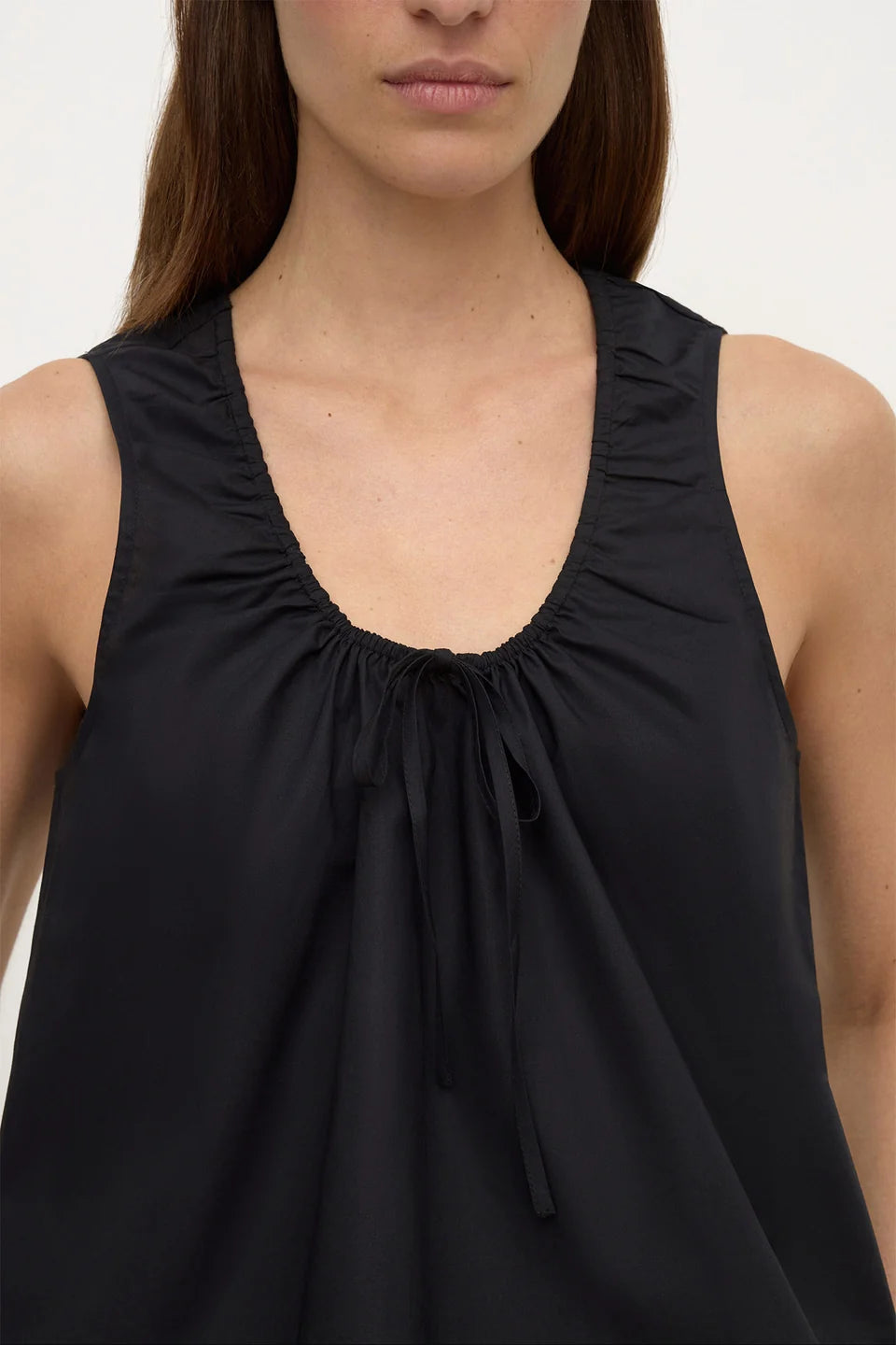 Assembly Label Holly Cotton Tie Top - Black