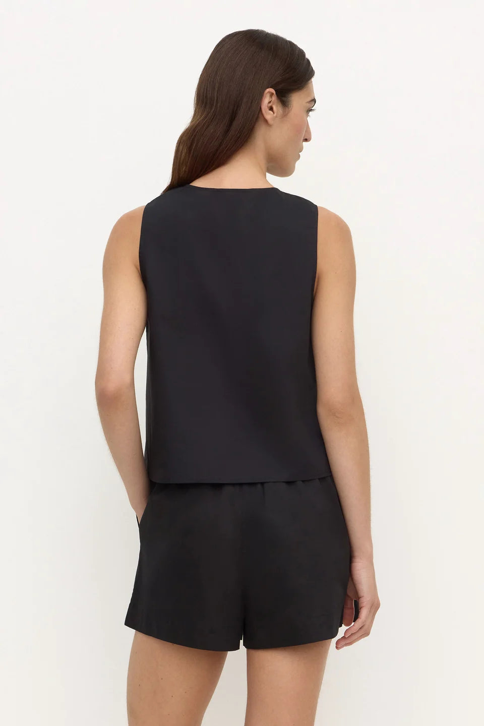 Assembly Label Holly Cotton Tie Top - Black
