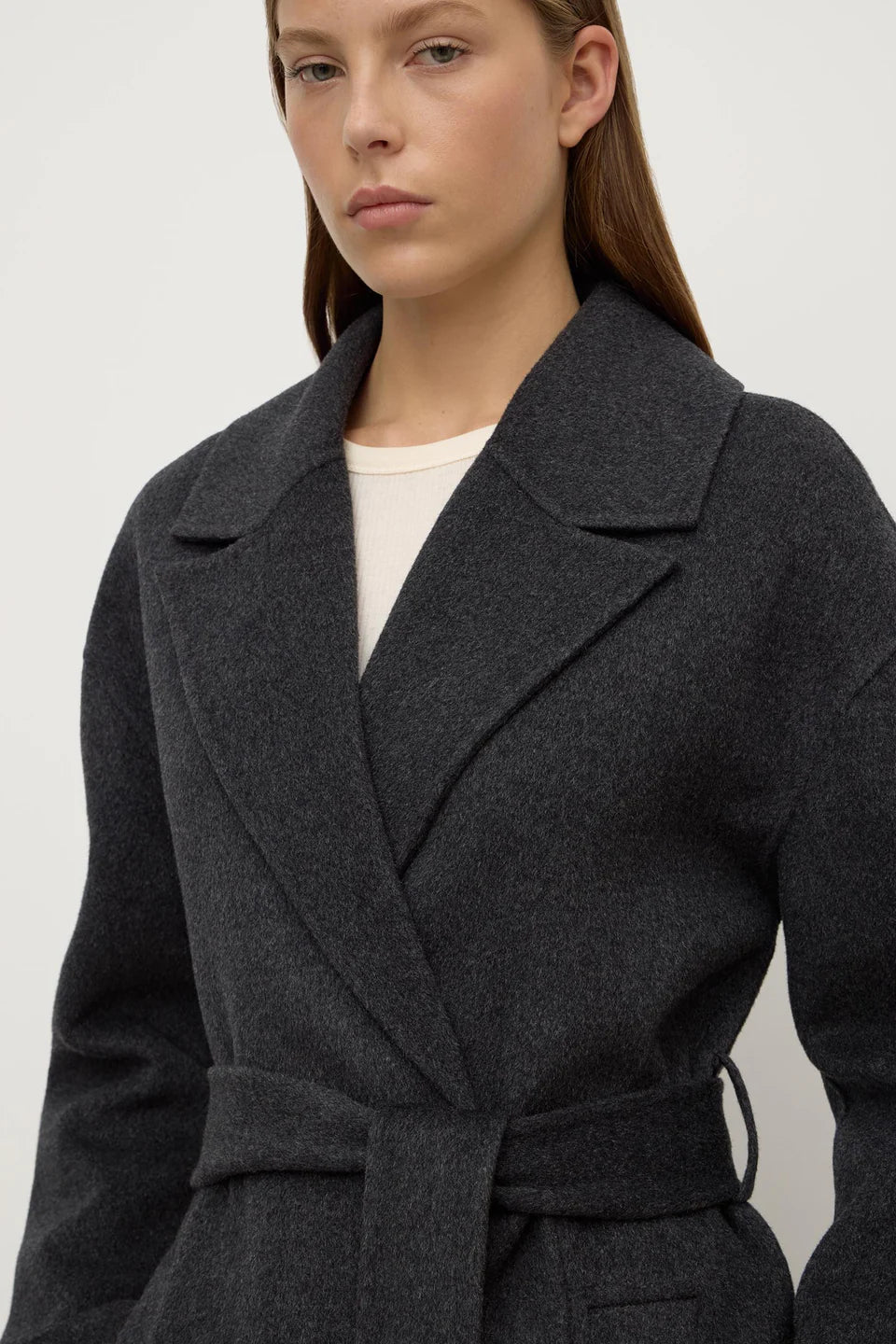 Assembly Label Ivy Wool Coat - Charcoal Marle