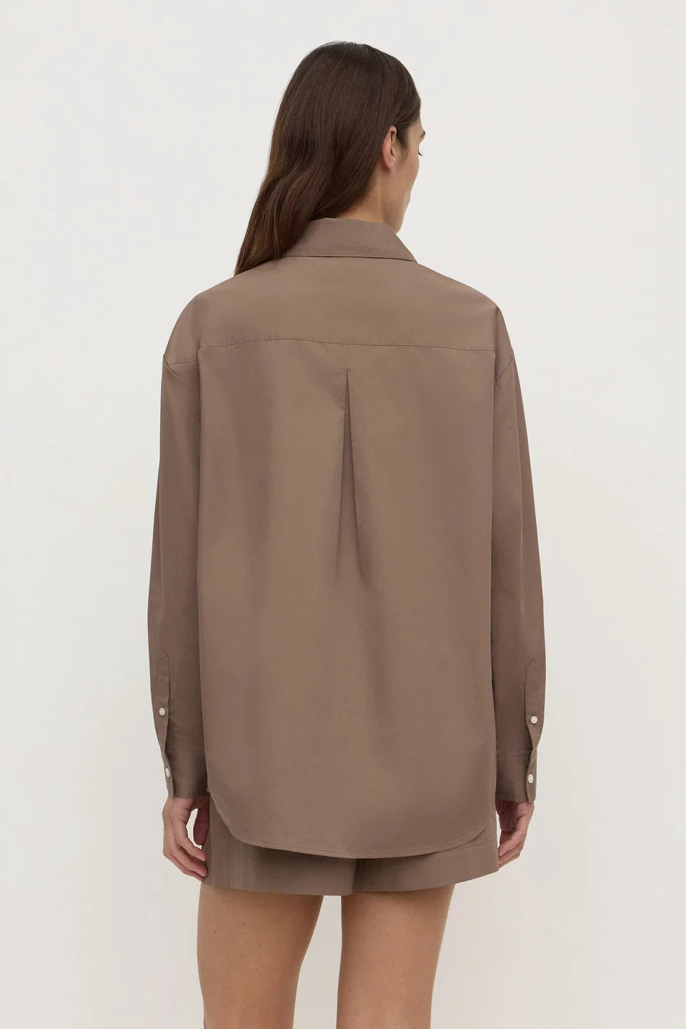 Assembly Label Micha Poplin LS Shirt - Dark Sand
