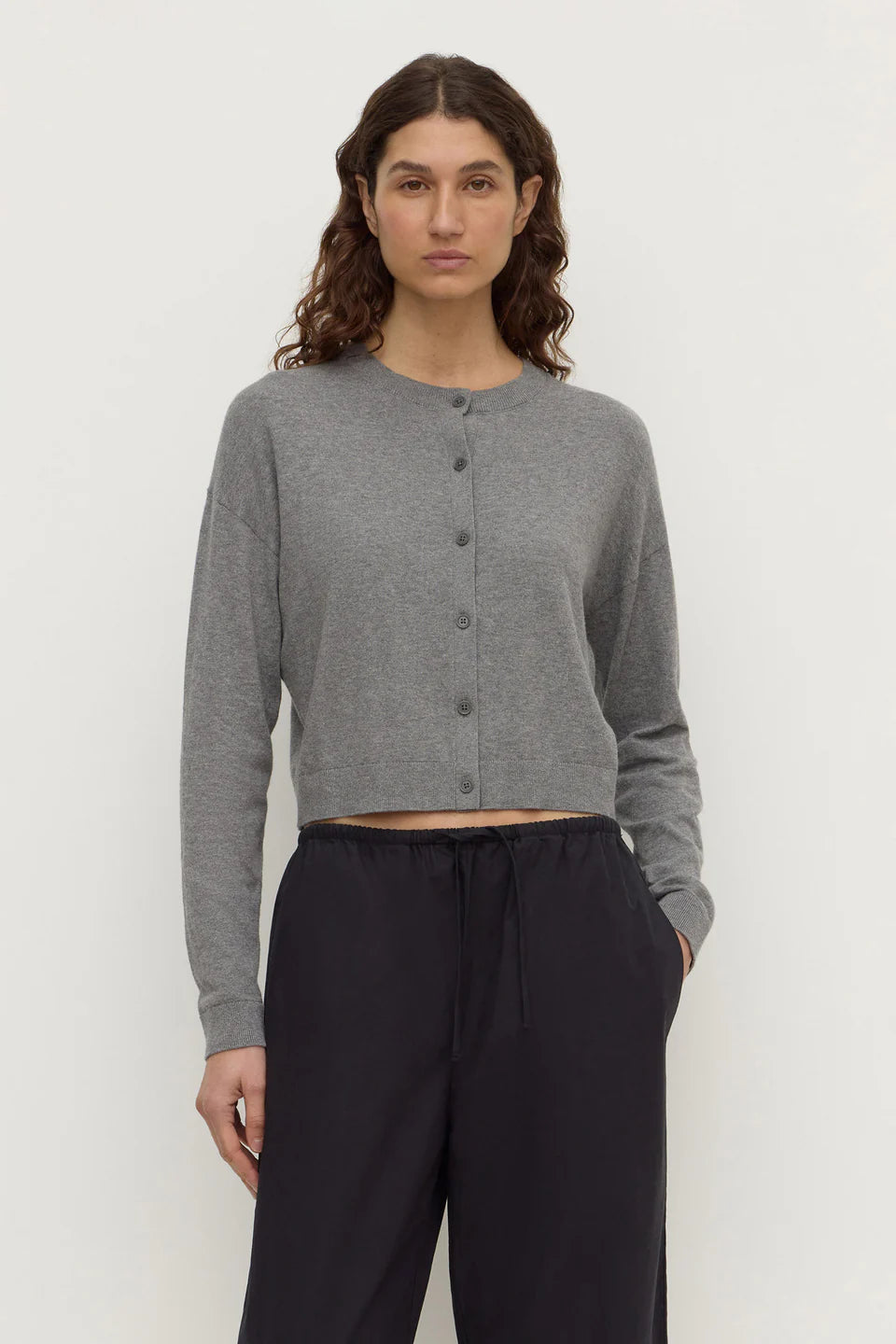 Assembly Label Orina Cashmere Cardigan - Grey Marle