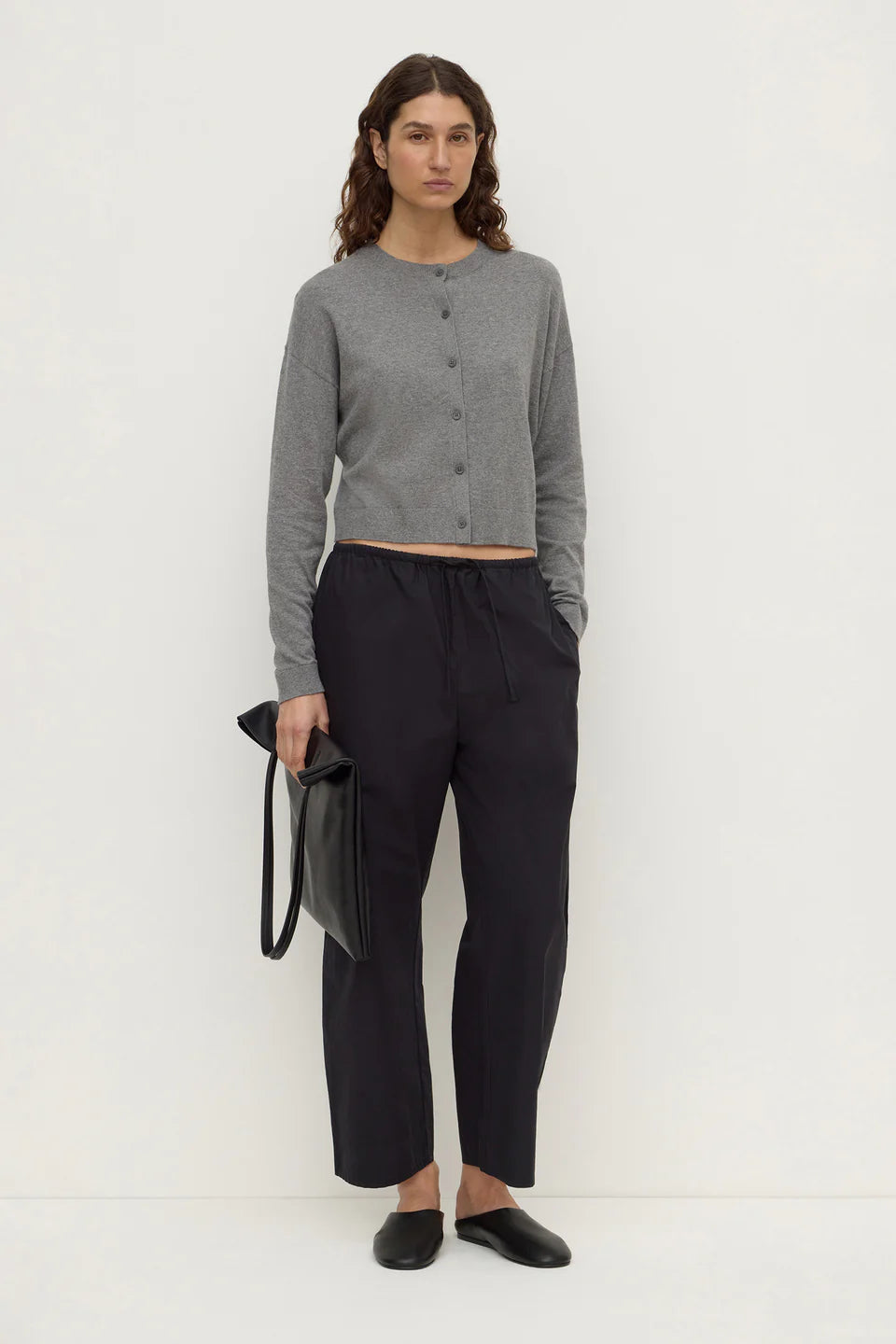 Assembly Label Orina Cashmere Cardigan - Grey Marle