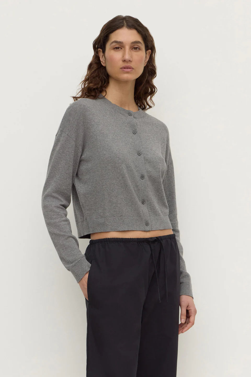 Assembly Label Orina Cashmere Cardigan - Grey Marle