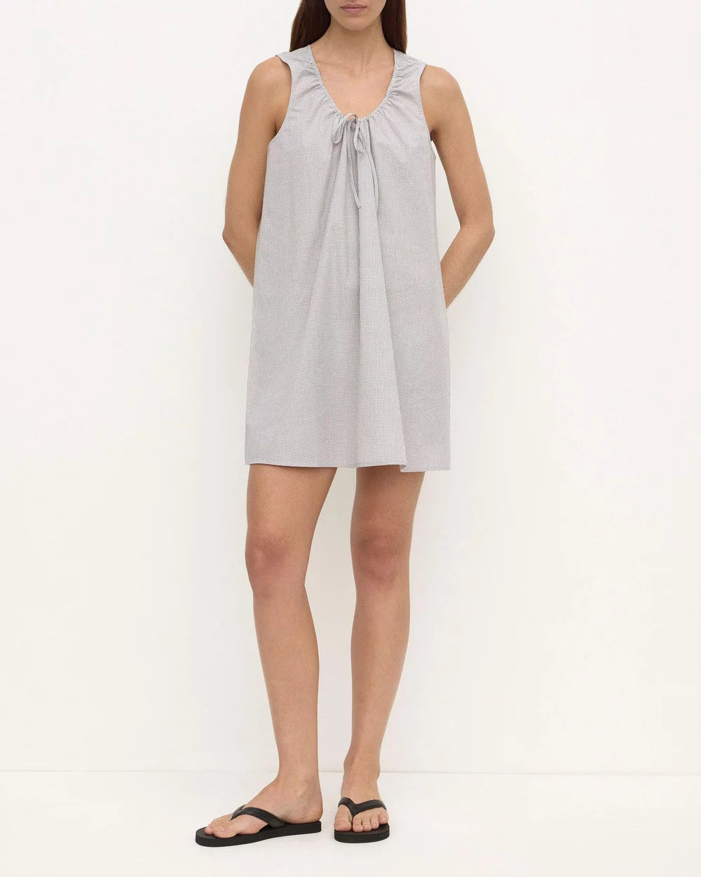 Assembly Label Phoenix Cotton Mini Dress - Micro Check