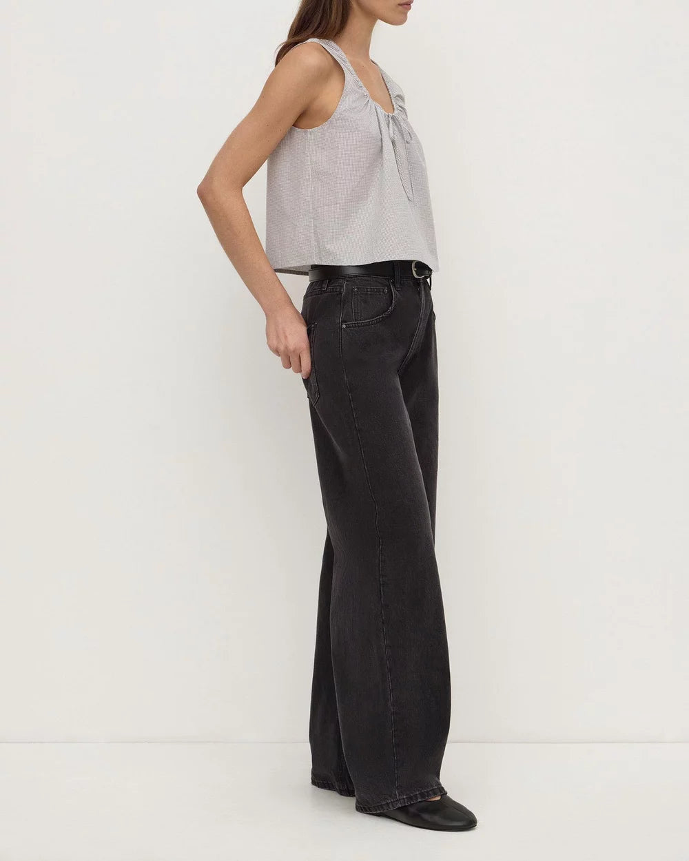 Assembly Label Phoenix Cotton Tie Top - Micro Check