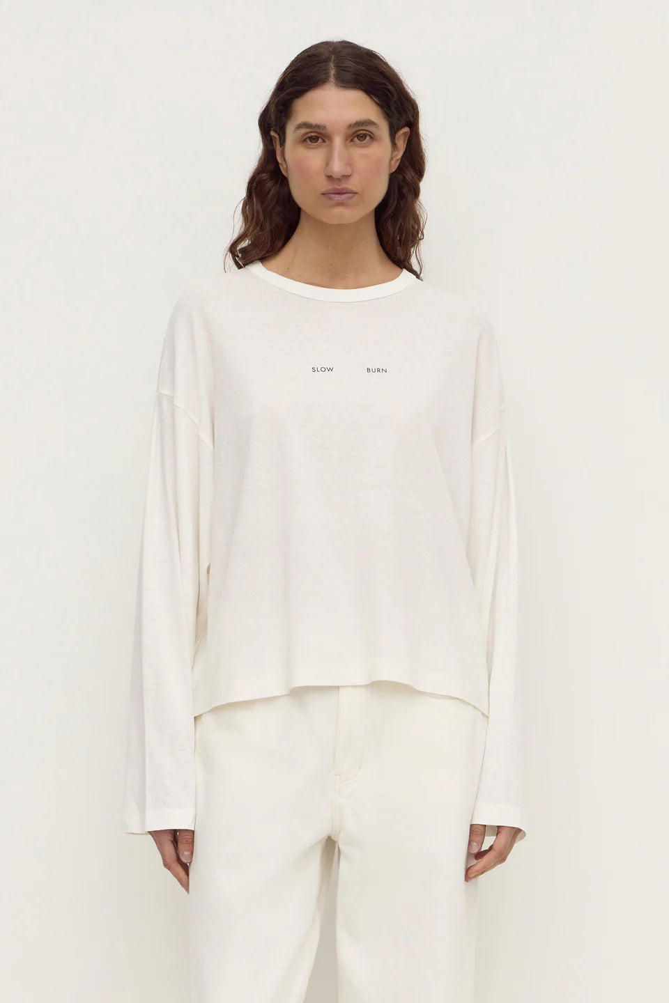 Assembly Label Slow Burn Wide Sleeve Tee - Antique White
