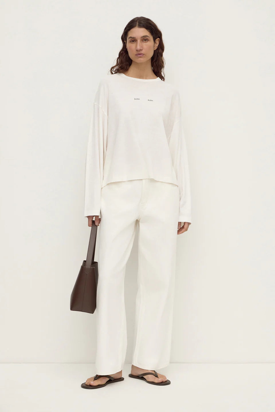 Assembly Label Slow Burn Wide Sleeve Tee - Antique White