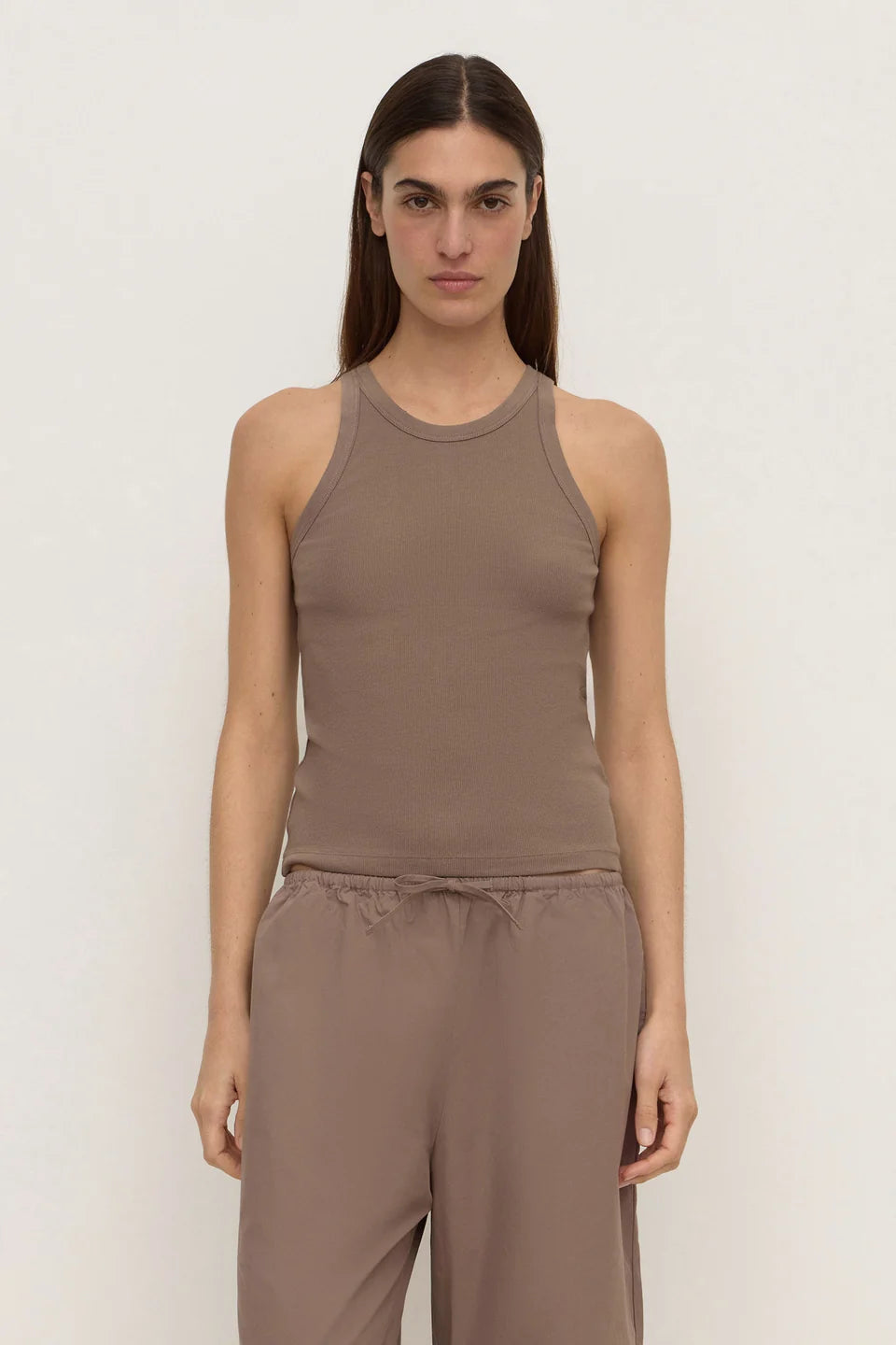 Assembly Label Tabitha Rib Tank - Dark Sand