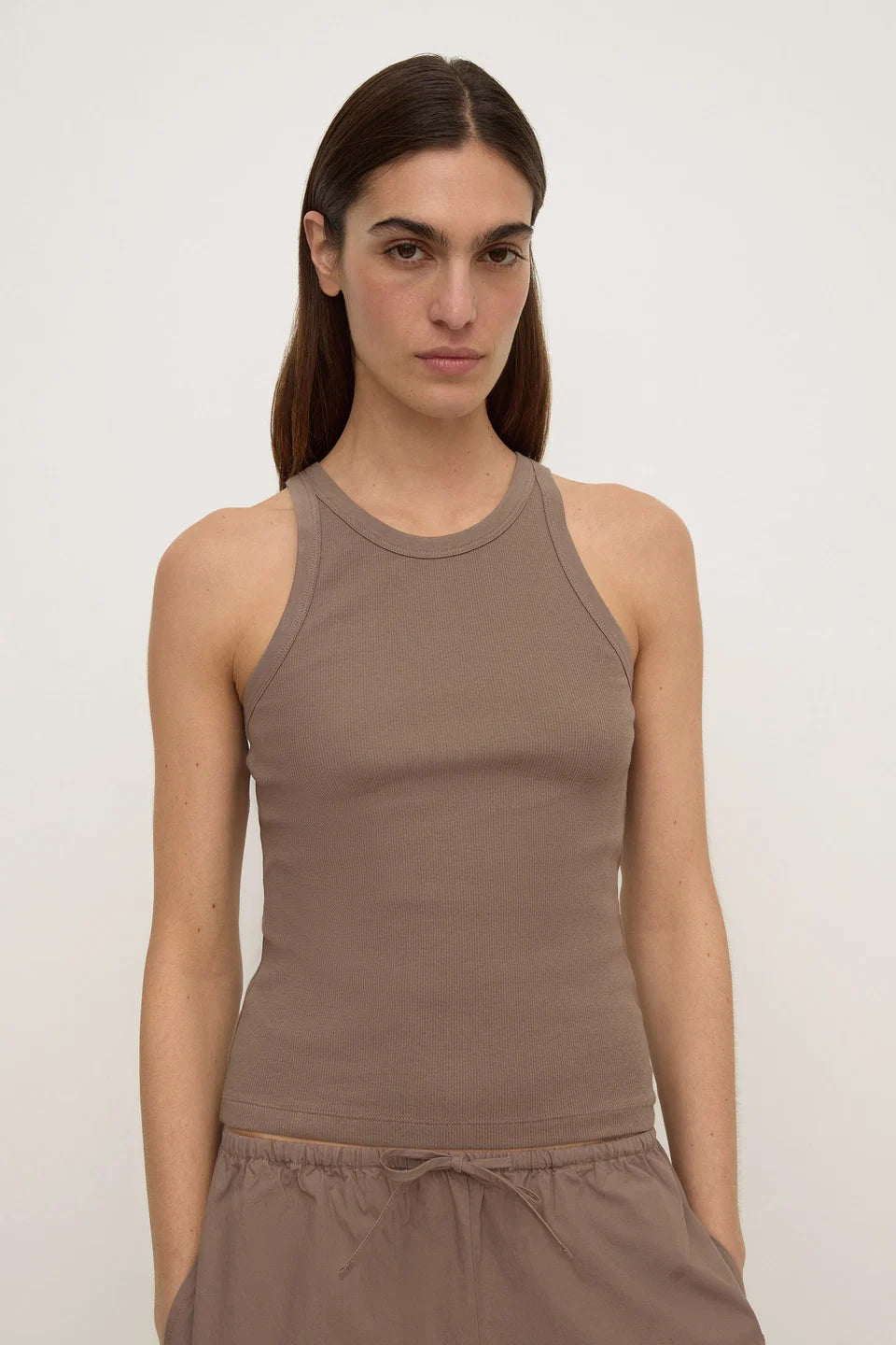 Assembly Label Tabitha Rib Tank - Dark Sand