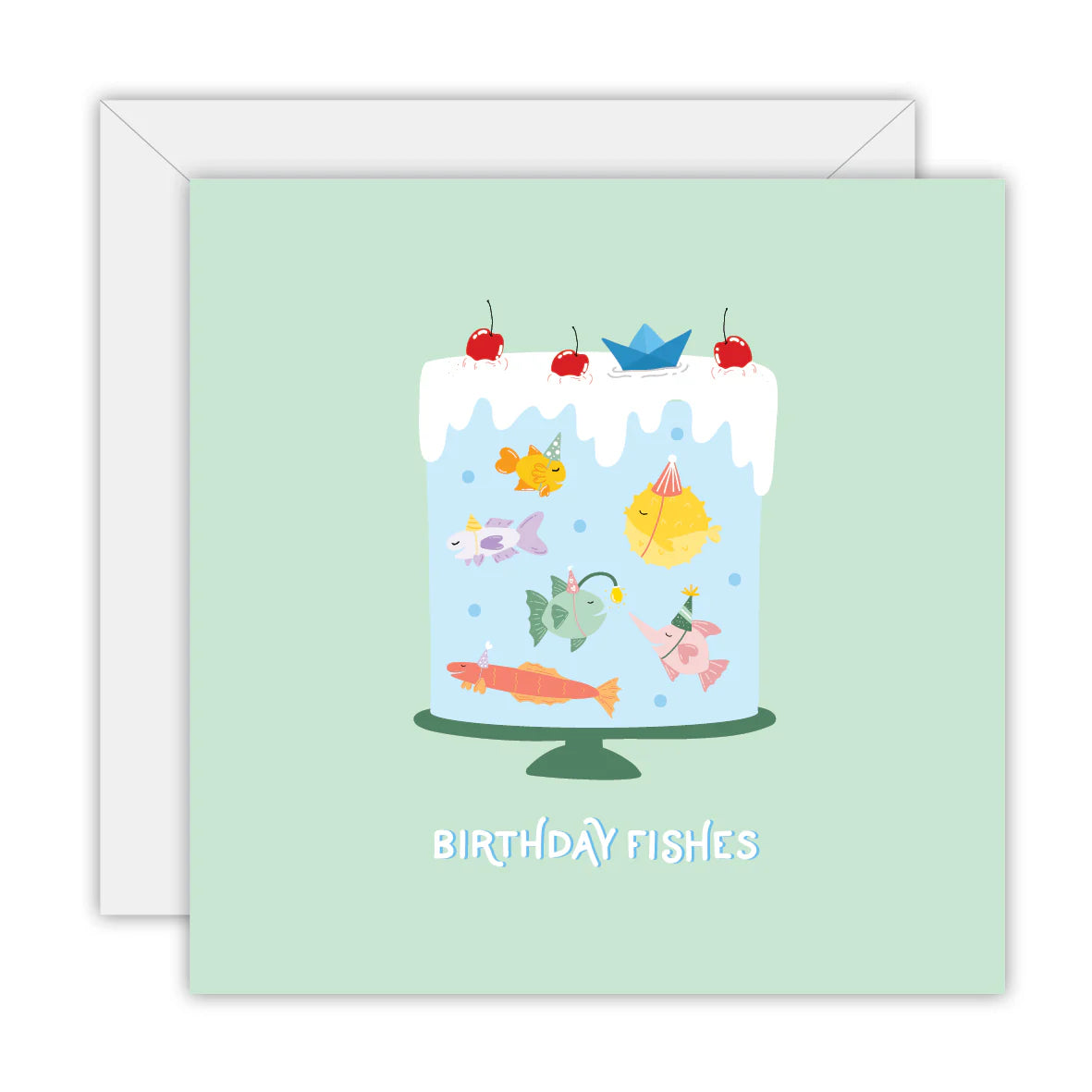 Birthday Fishes - Blank Greeting Card