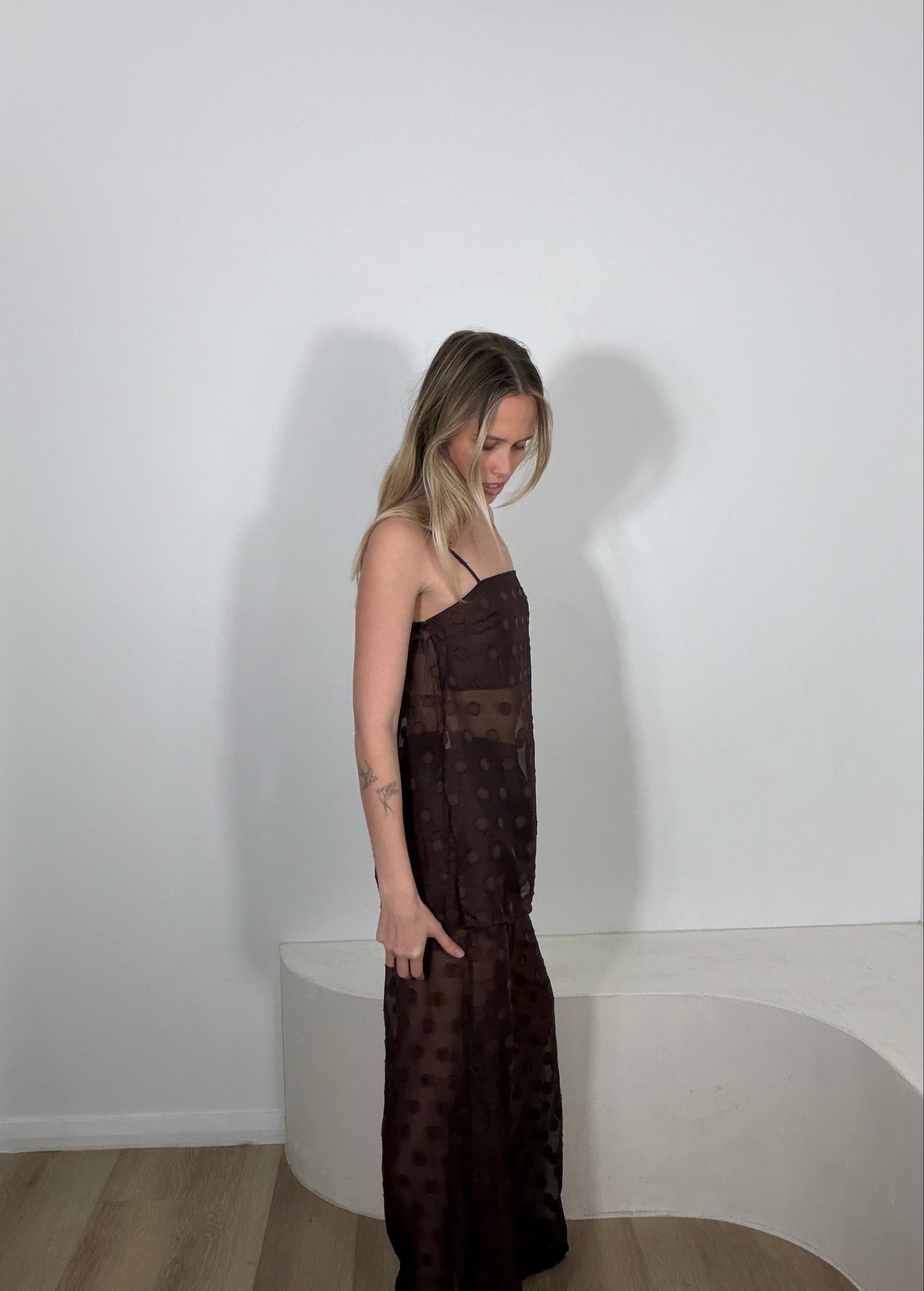 By Frankie Spotted Pant Set - Chocolate
