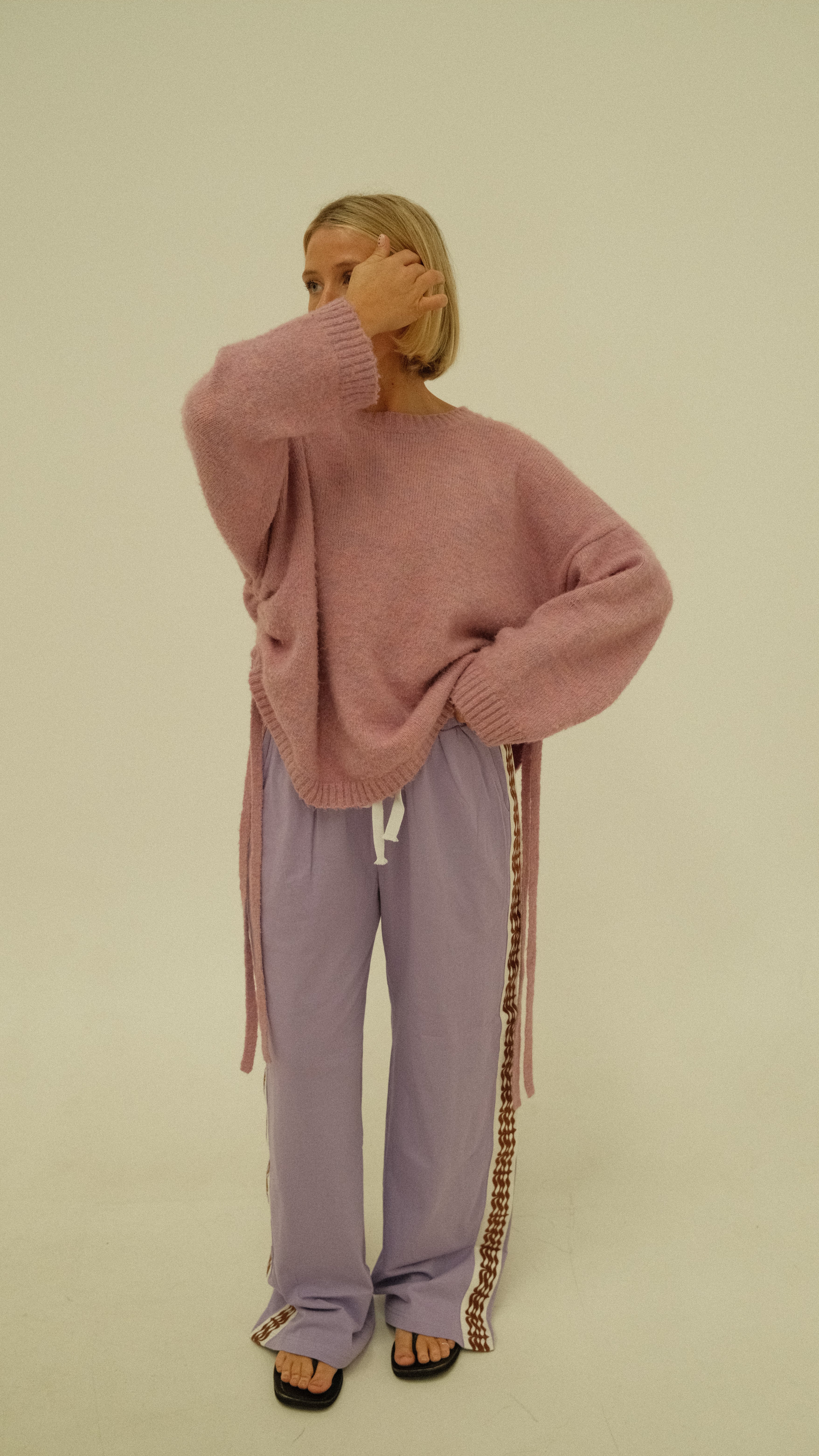 By Billie Isabel Tie Side Knit - Lilac
